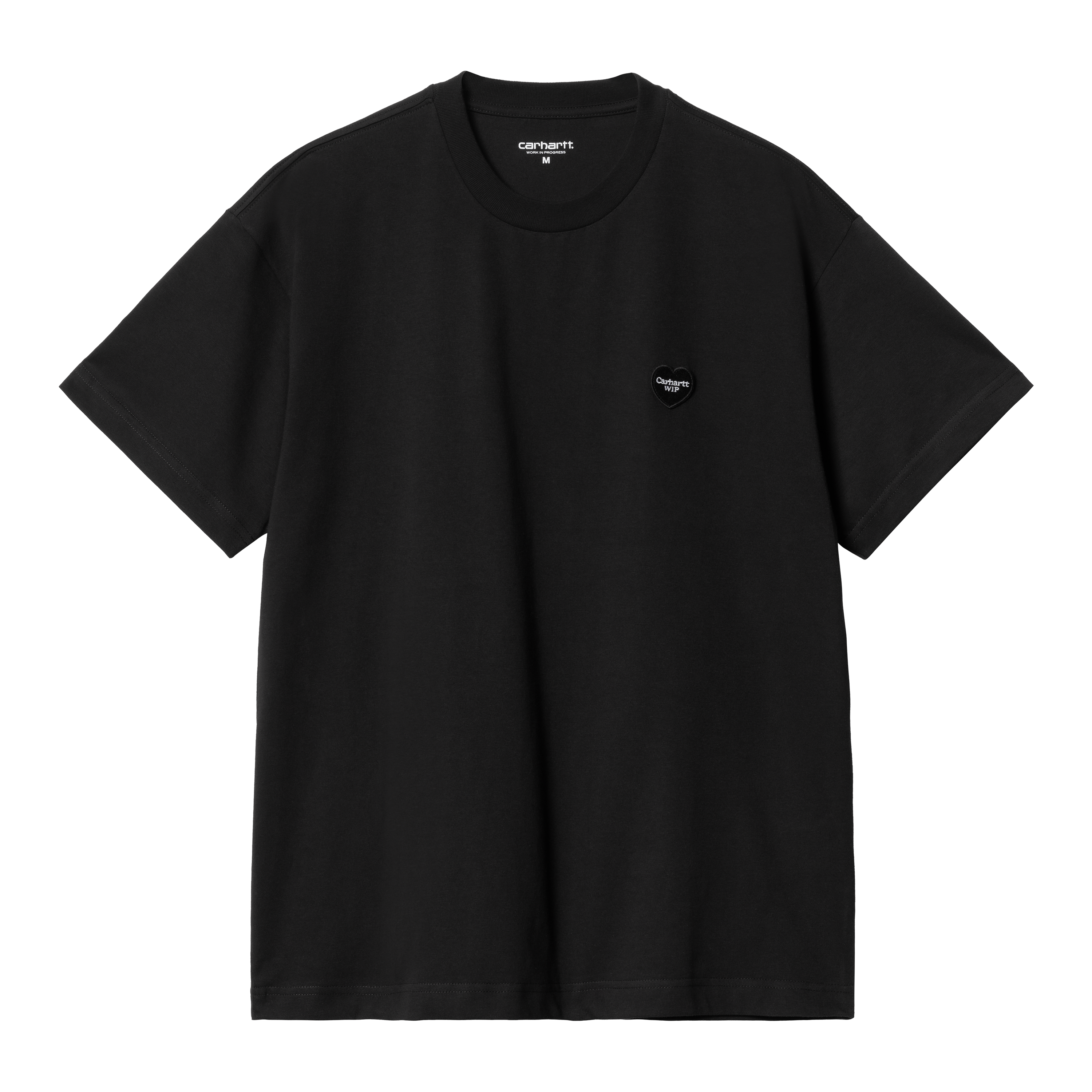 Carhartt WIP Short Sleeve Heart Patch T-Shirt in Nero