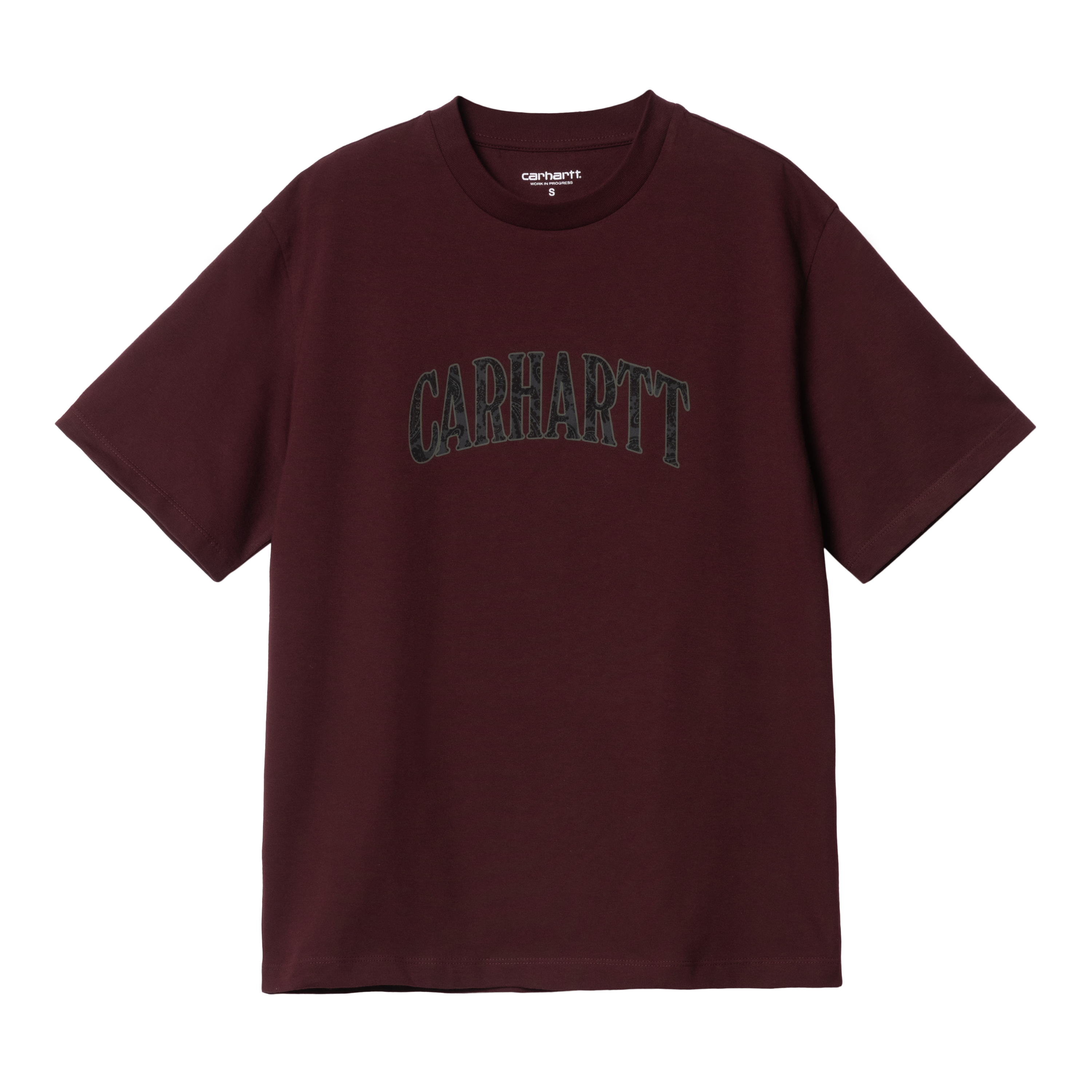 Carhartt WIP Women’s Short Sleeve Paisley Script T-Shirt in Rot
