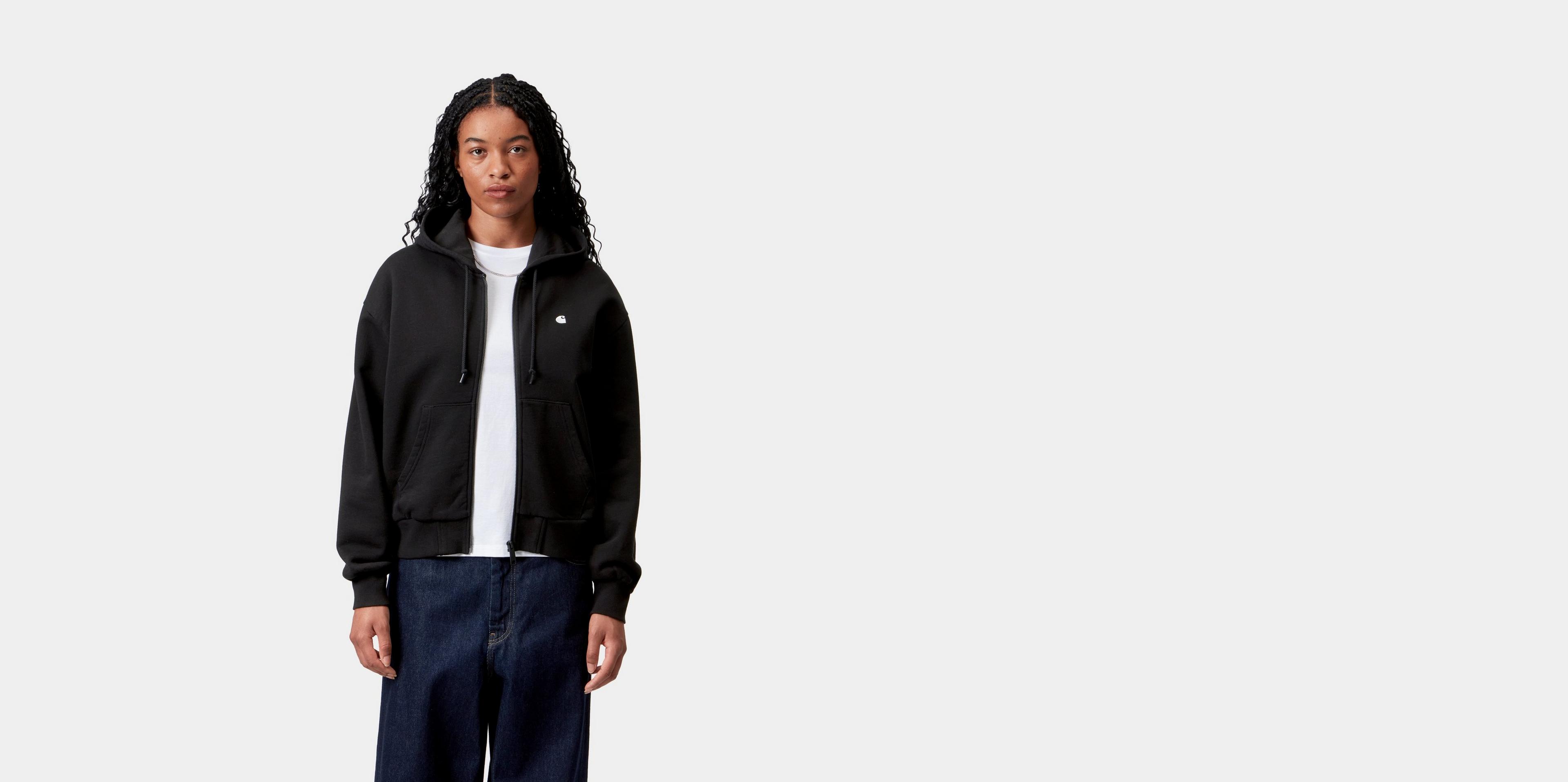 Carhartt WIP Women's Hooded Casey Jacket, Black / Silver