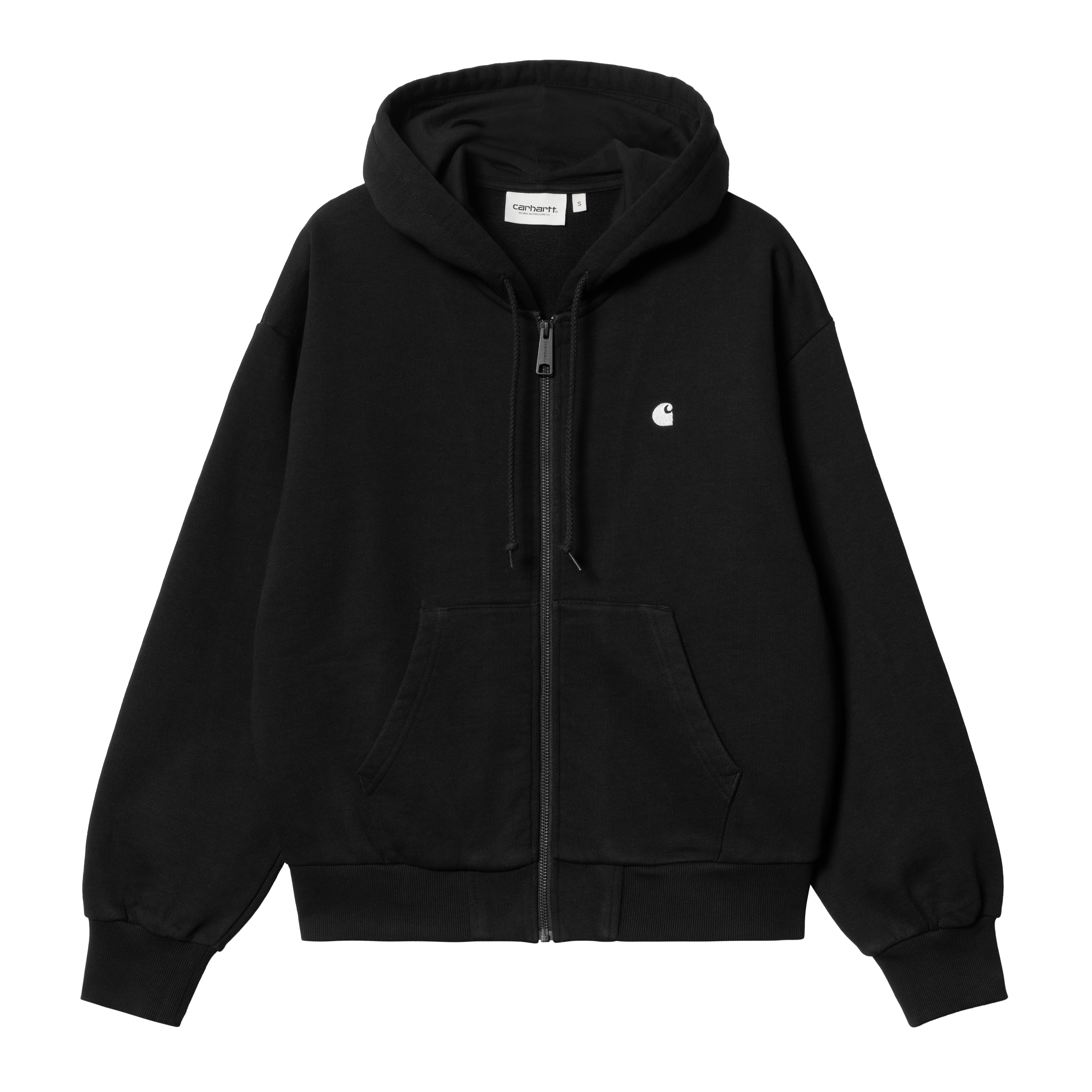 Carhartt WIP W Hooded Casey Jacket Black Silver Boutique officielle en Ligne