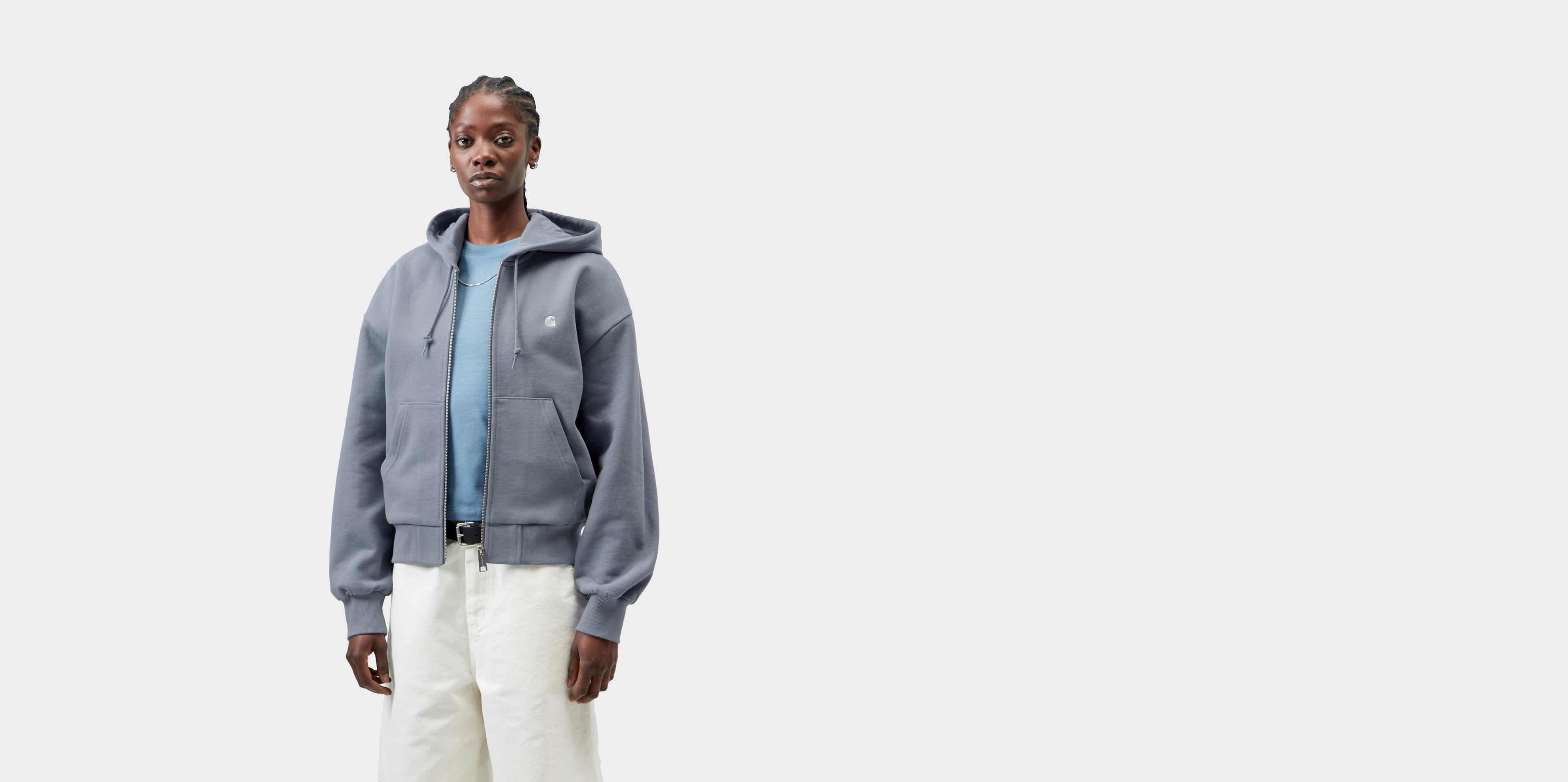Carhartt WIP Women's Hooded Casey Jacket, Shady Blue / Silver