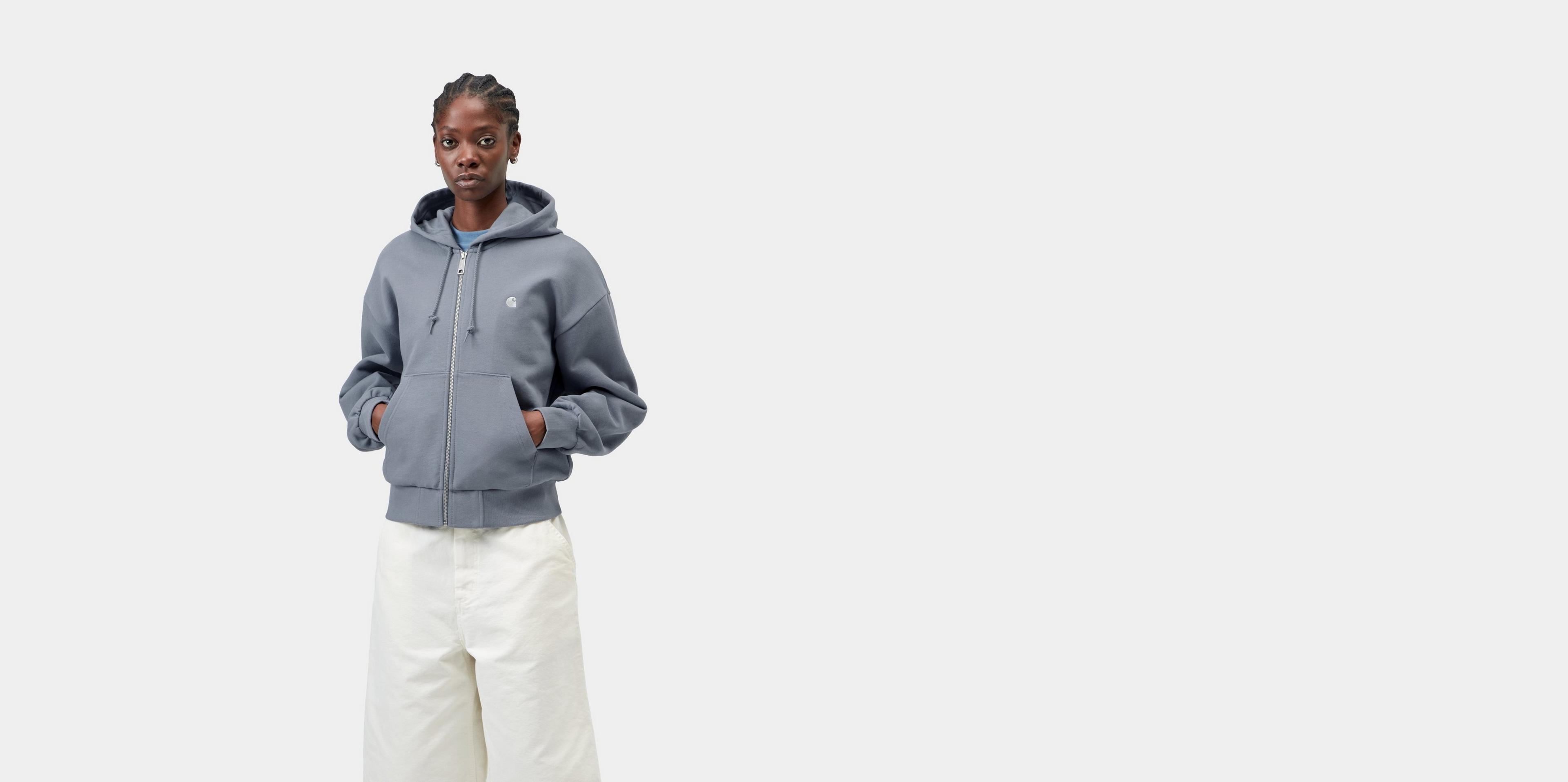 Carhartt WIP Women's Hooded Casey Jacket, Shady Blue / Silver