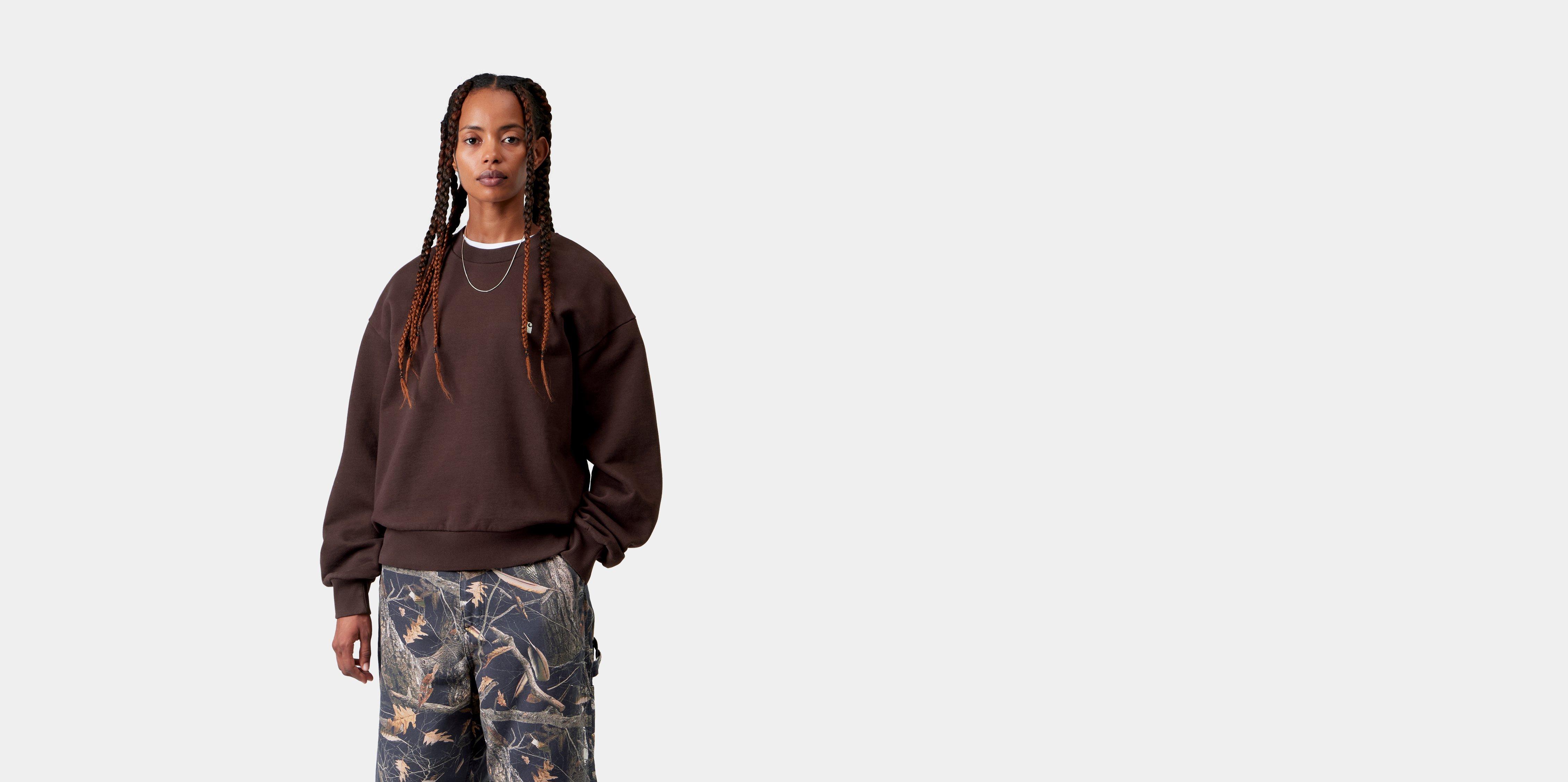 Carhartt WIP W' Casey Sweatshirt Palisander / Silver | brown | XS | Women