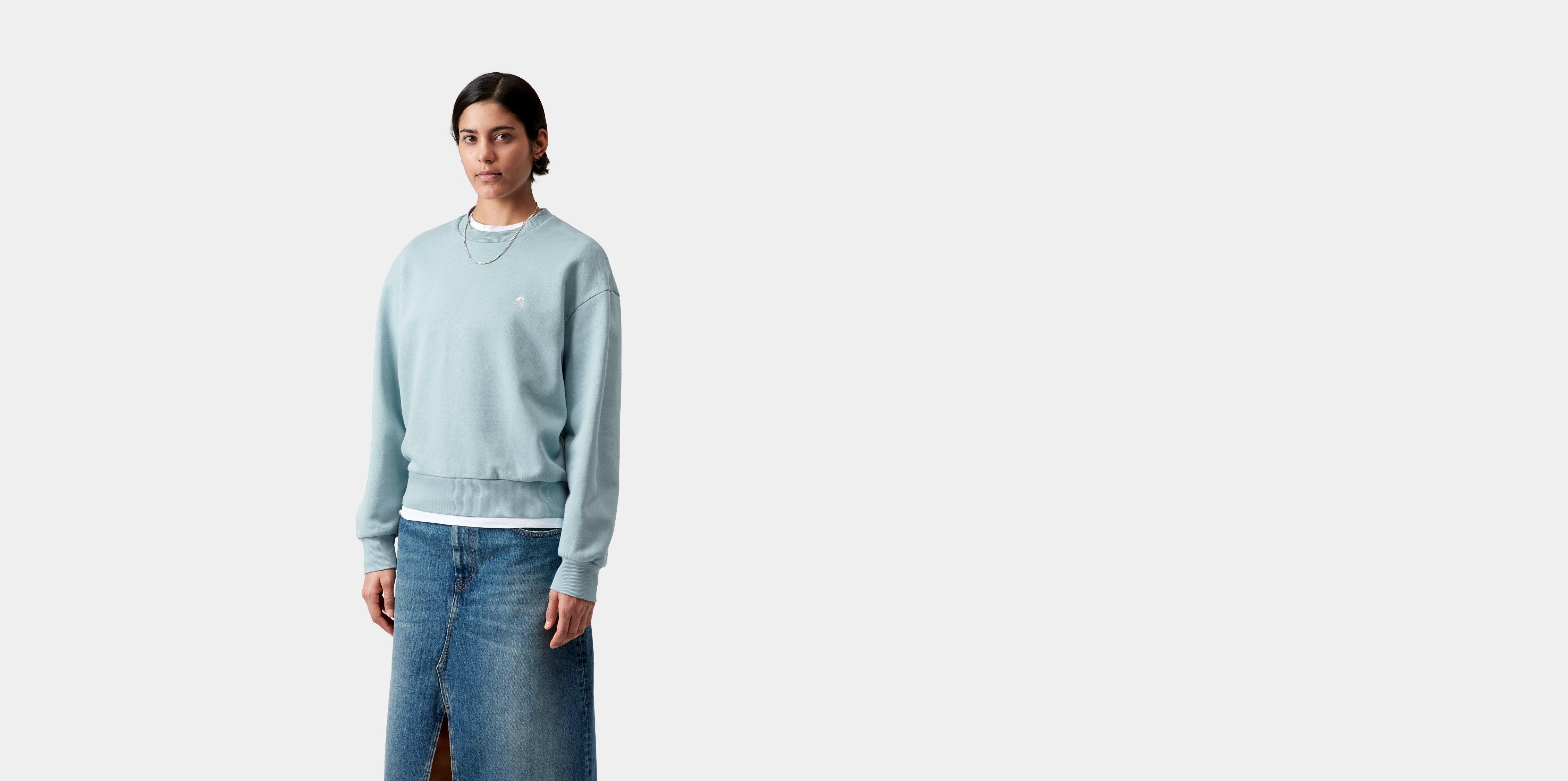 Carhartt WIP W' Casey Sweatshirt Tourmaline / Silver | blue | S | Women