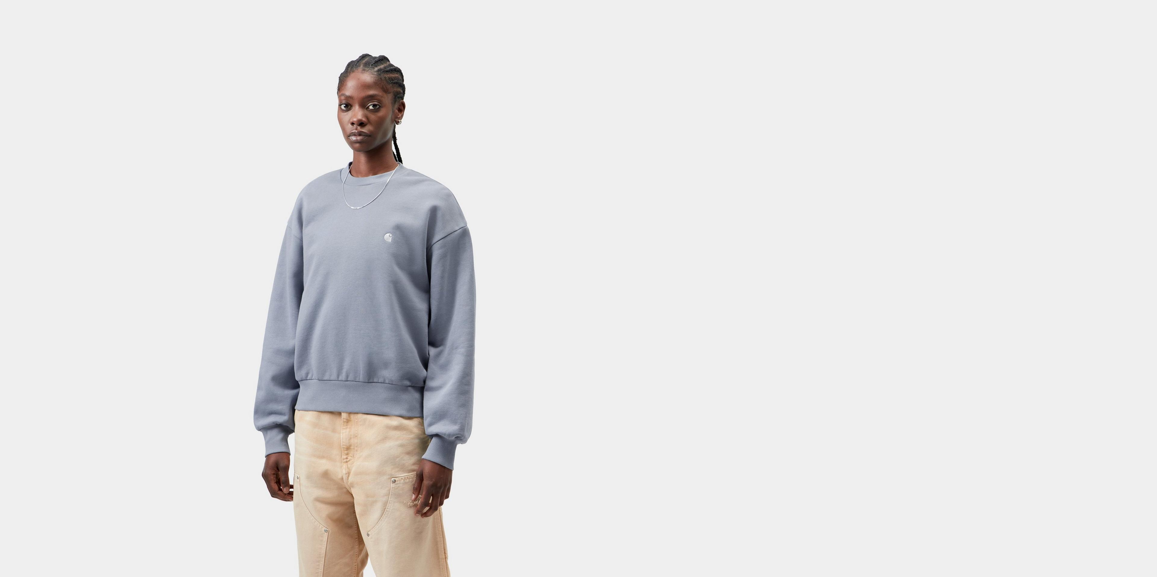 Carhartt WIP Women's Casey Sweatshirt, Shady Blue / Silver