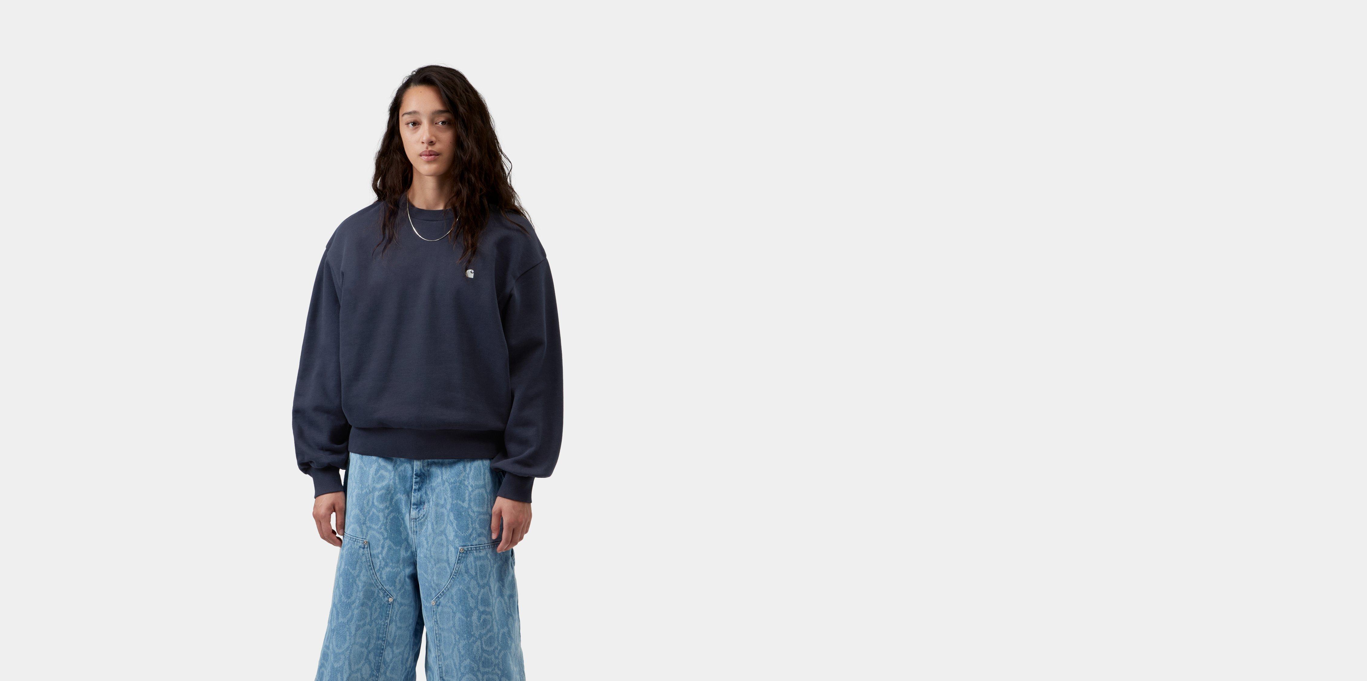 Carhartt WIP W' Casey Sweatshirt Dark Navy / Silver | blue | XS | Women