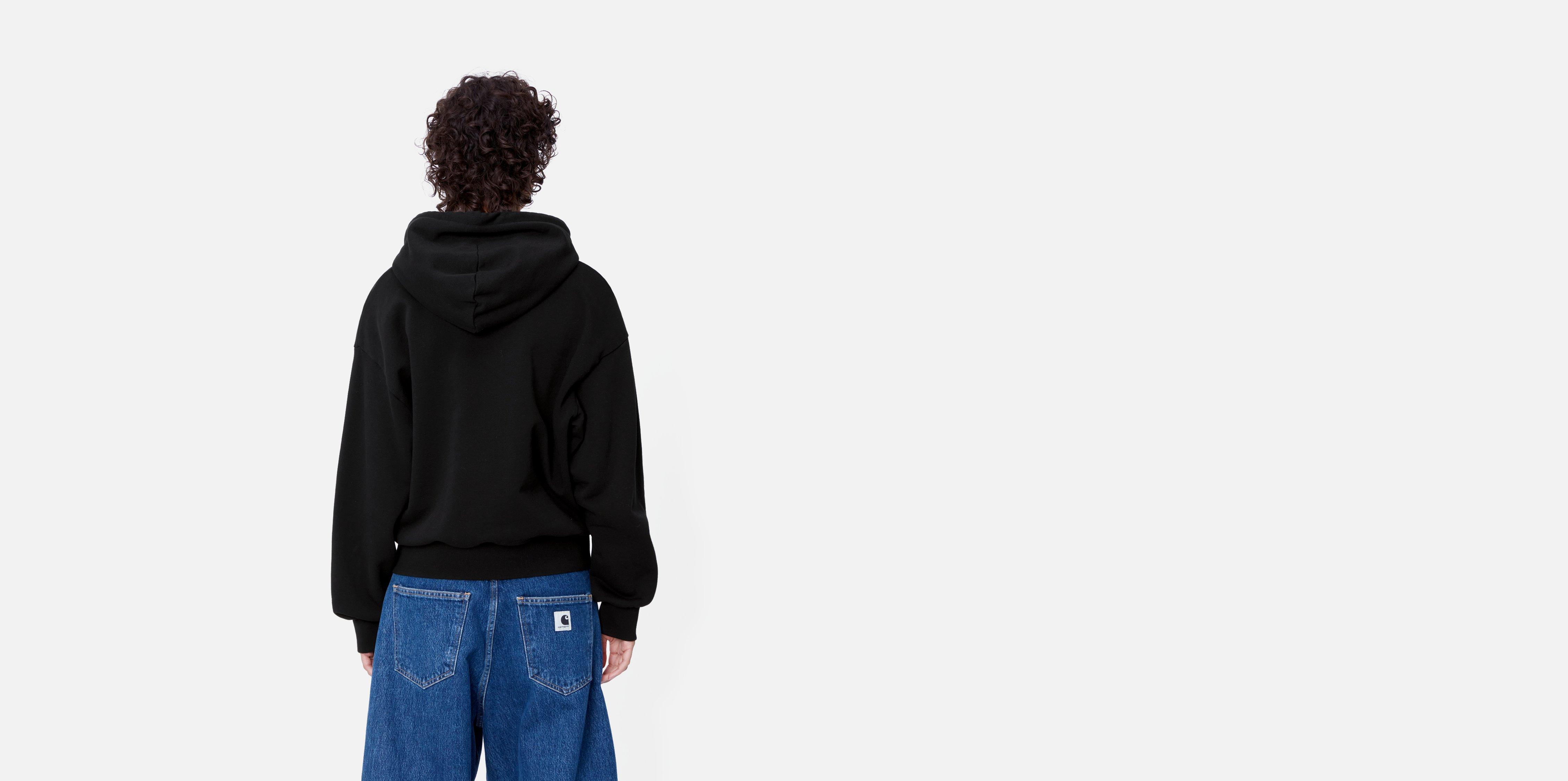 Carhartt WIP W Hooded Casey Sweatshirt Black Silver Official Online Store