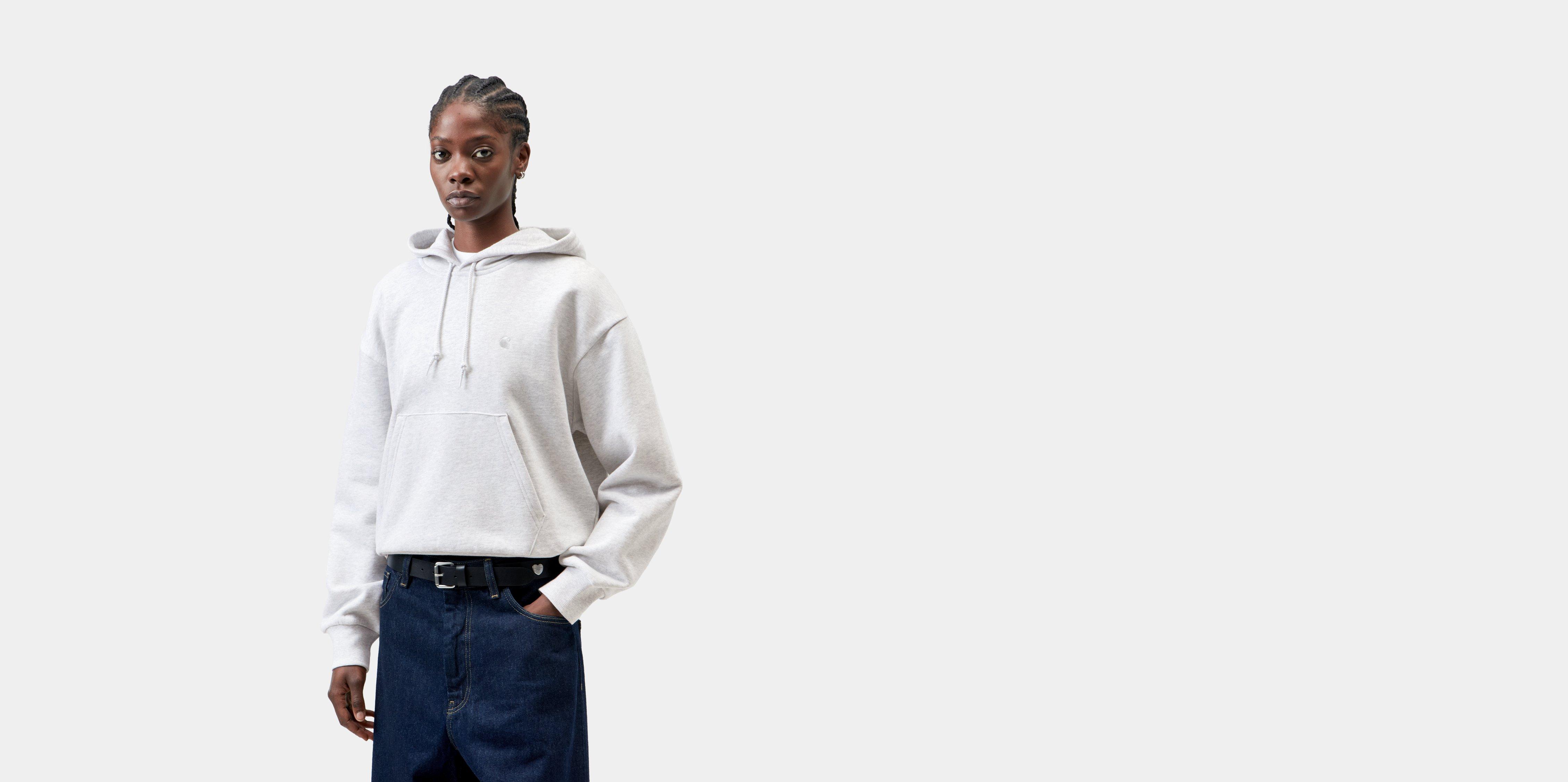 Carhartt WIP W' Hooded Casey Sweatshirt Ash Heather / Silver | grey | M | Women