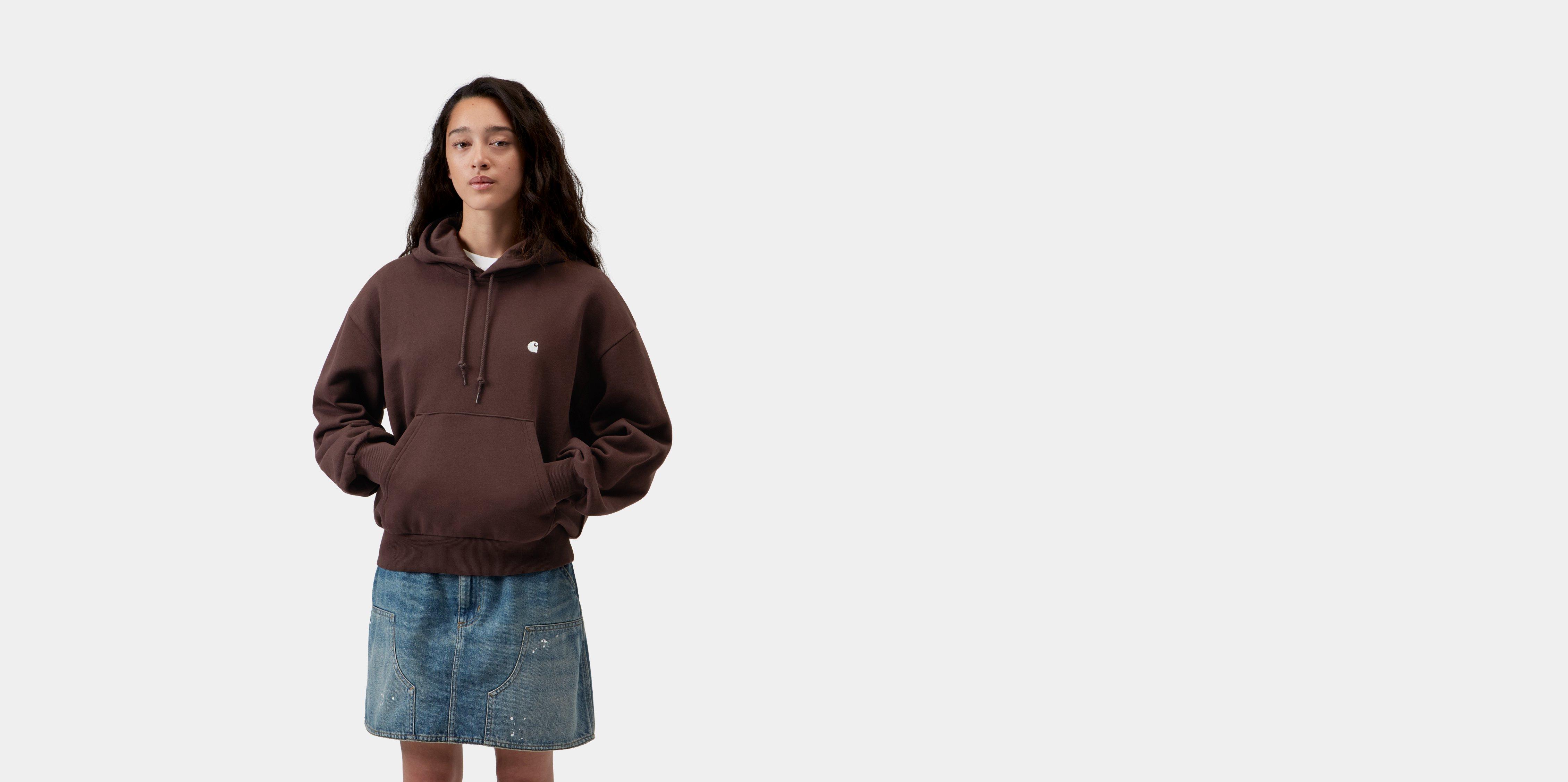 Carhartt WIP W' Hooded Casey Sweatshirt Palisander / Silver | brown | L | Women