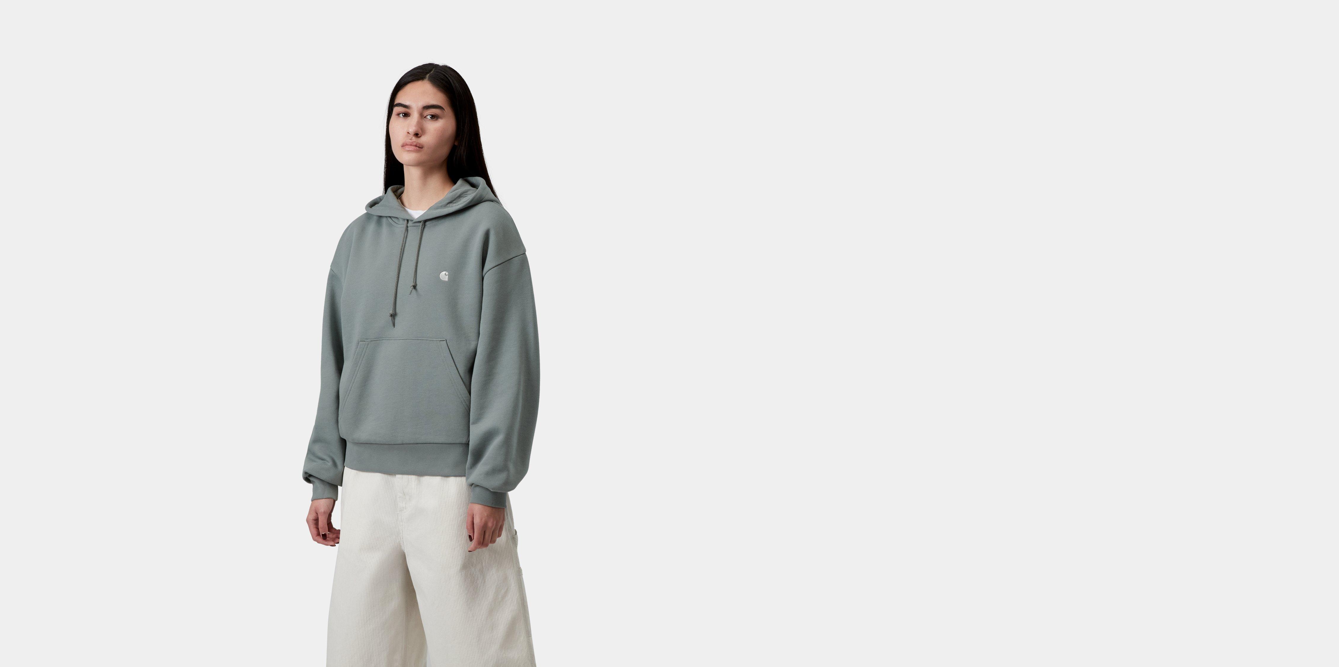 Carhartt WIP W' Hooded Casey Sweatshirt Velvet Green / Silver | S | Women