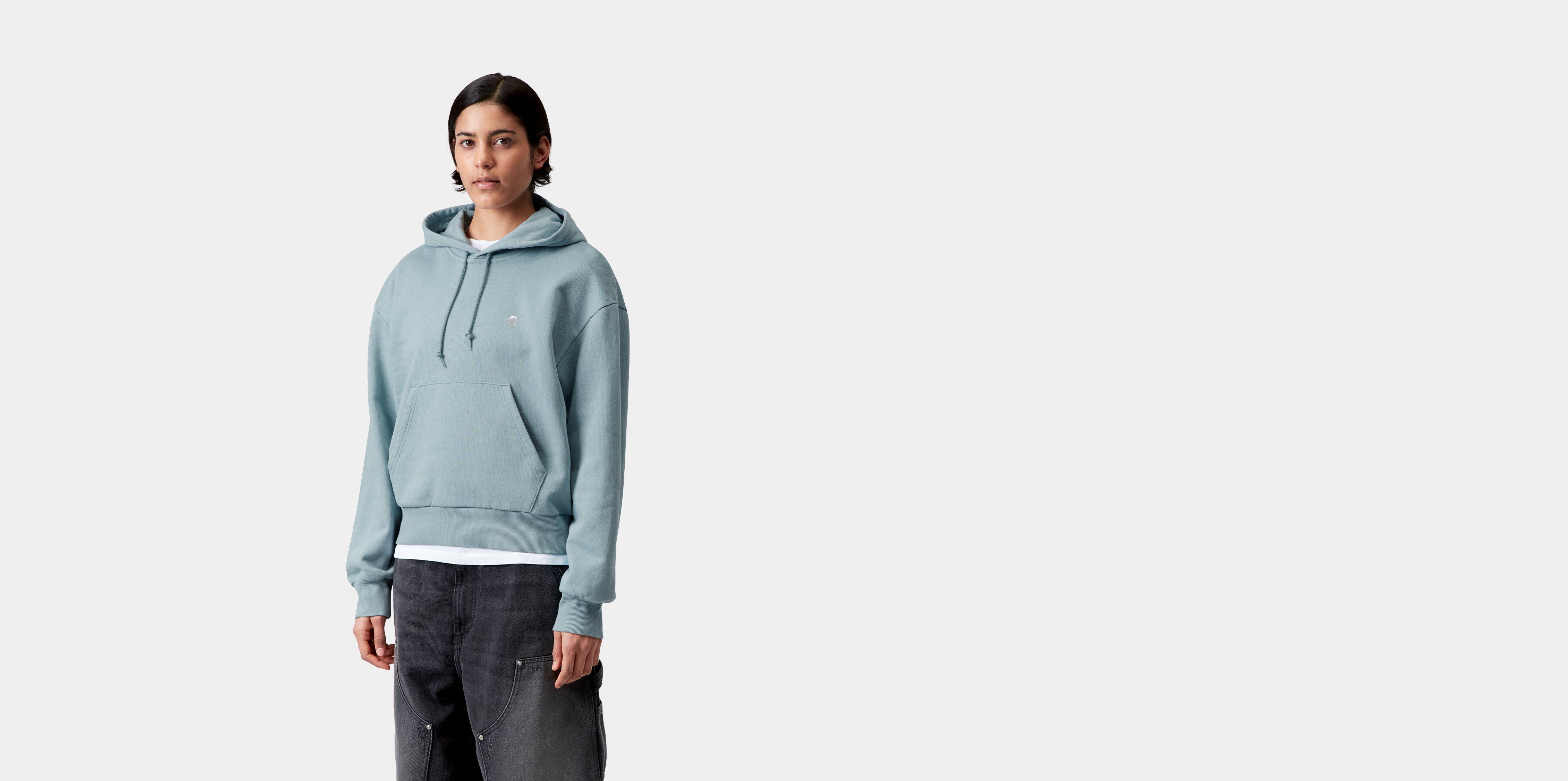 Carhartt WIP W' Hooded Casey Sweatshirt Tourmaline / Silver | blue | L | Women