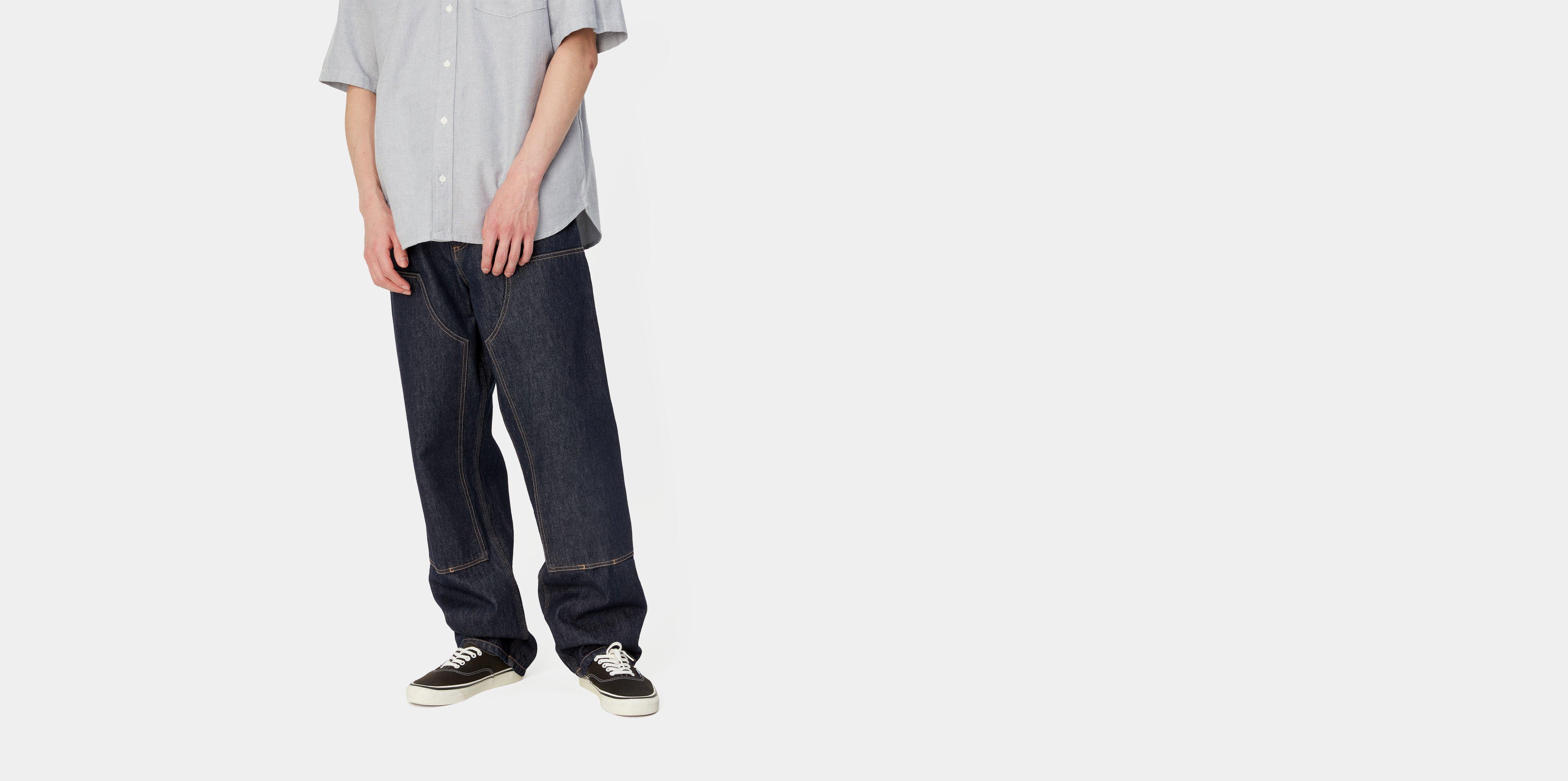 パンツ Carhartt DOUBLE KNEE PANT - Blue Carhartt WIP Double Knee Pant | Blue (rigid) | Official