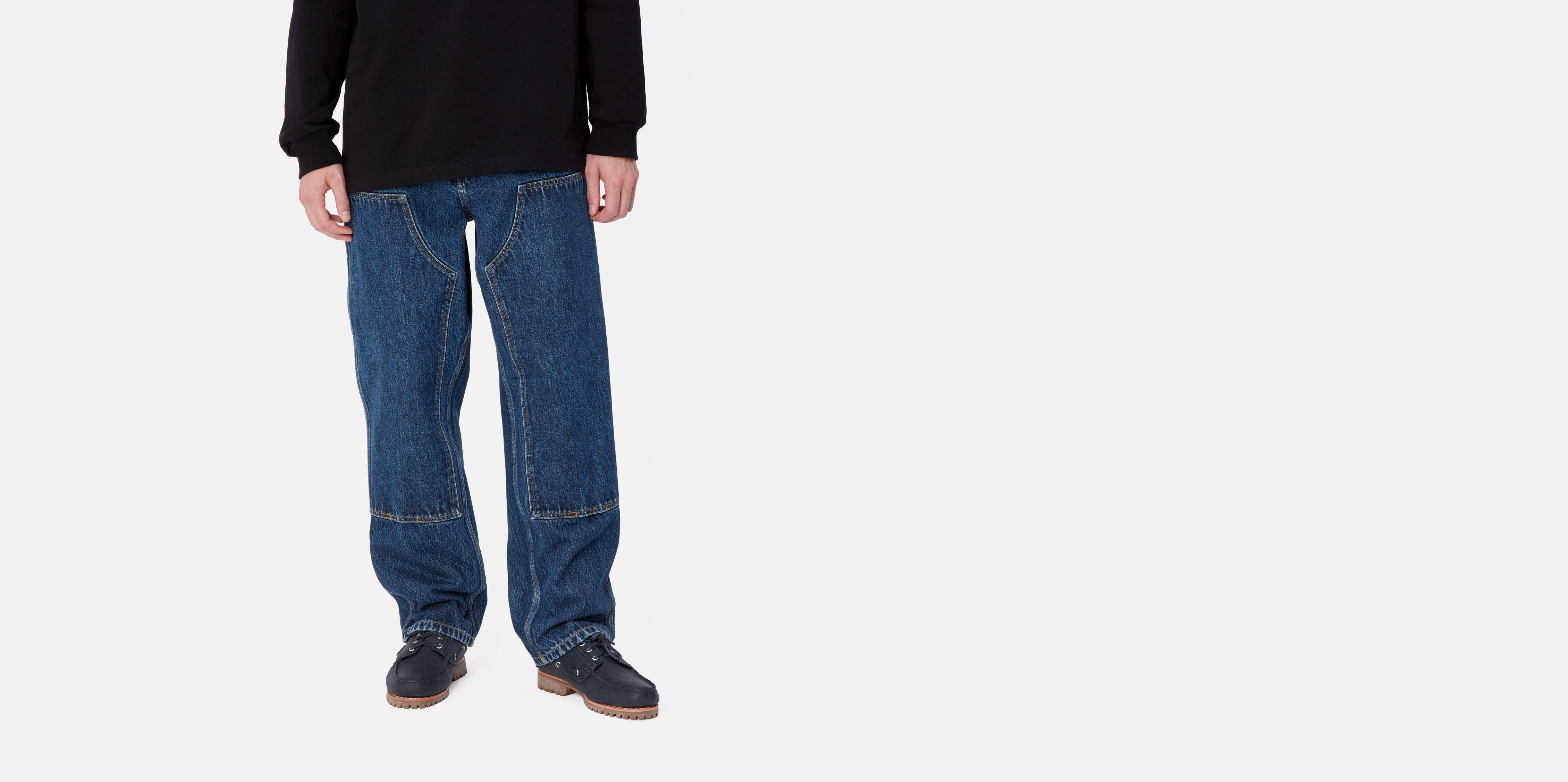 Carhartt WIP Double Knee Pant Blue stone washed | 36/30 | Men