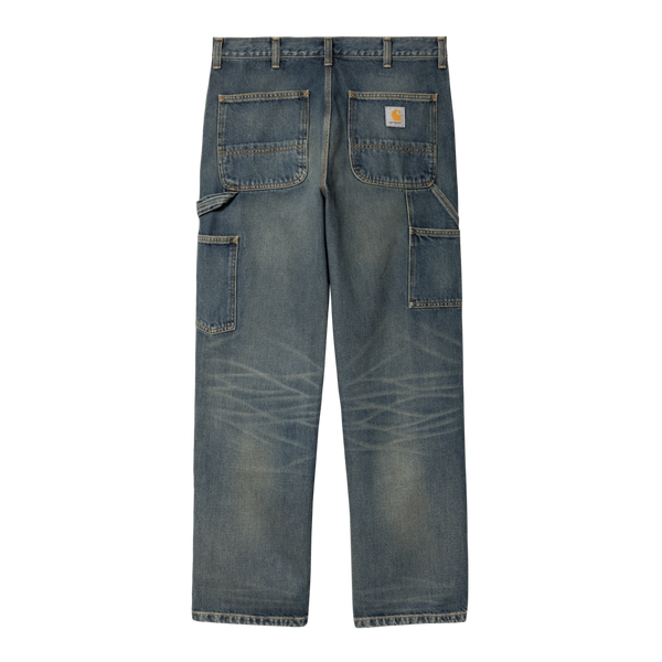 Double Knee Pant Blue worn used wash