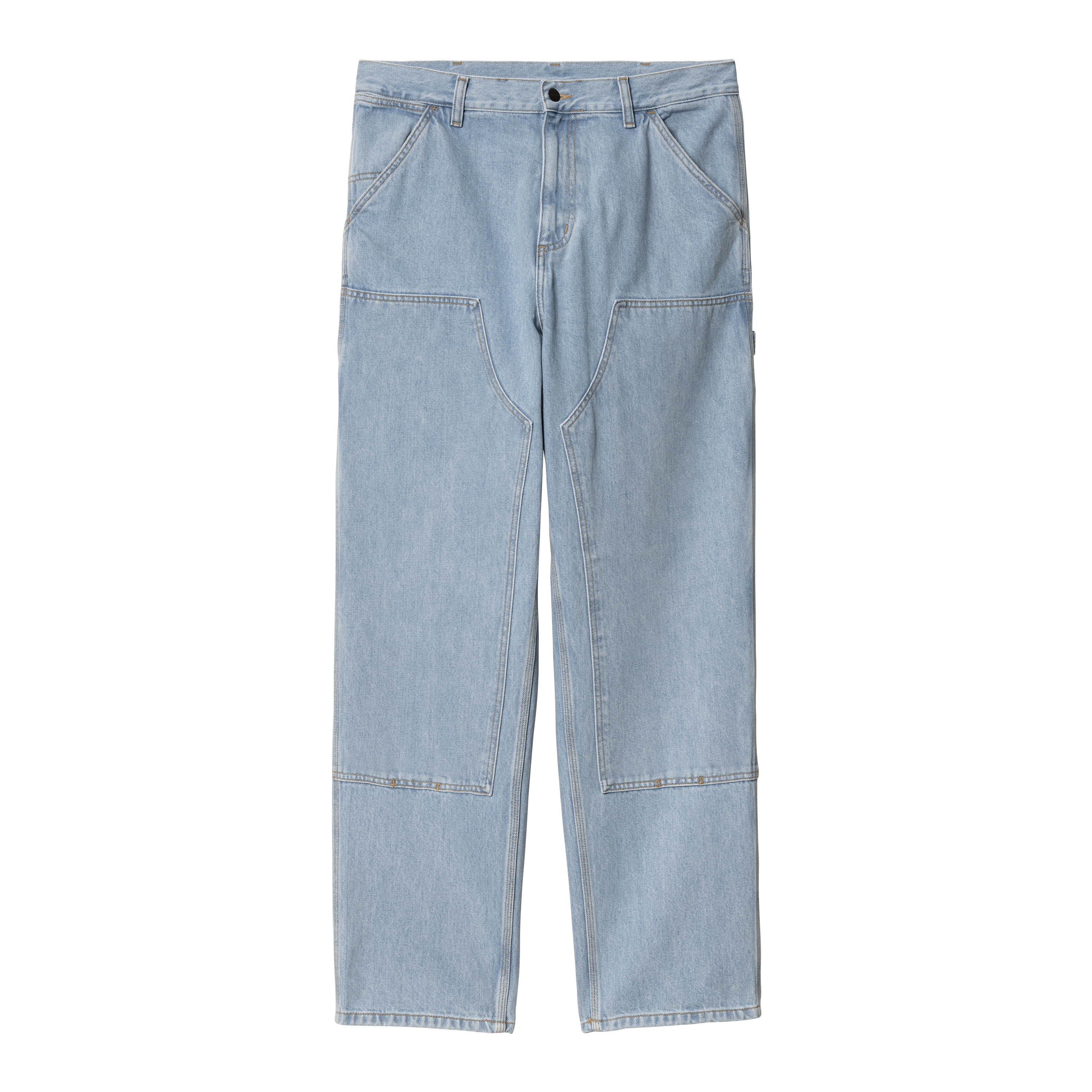 Carhartt WIP Double Knee Pant Blue Official Online Store   Double Knee Pant Blue Heavy Stone Bleached 1406 