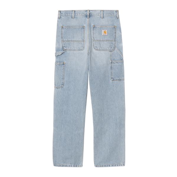 Double Knee Pant Blue heavy worn bleached