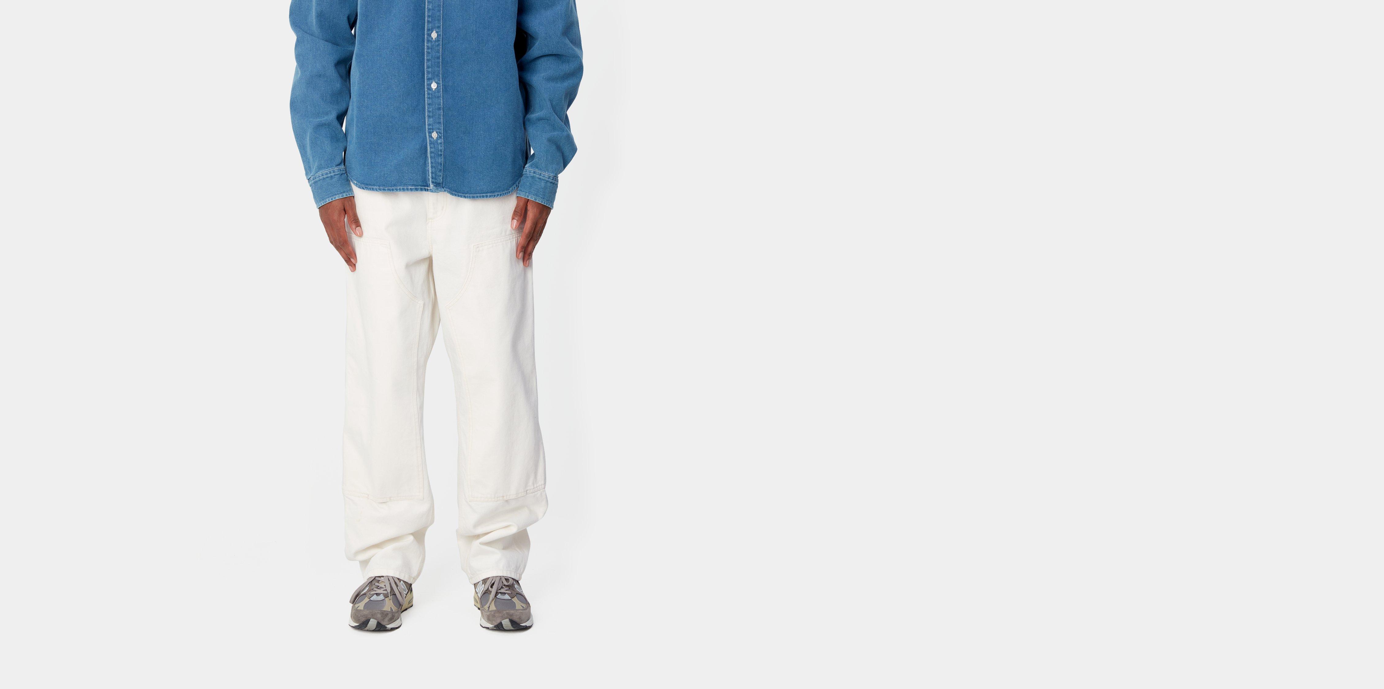 Carhartt WIP Double Knee Pant White rinsed | 26/32 | Men