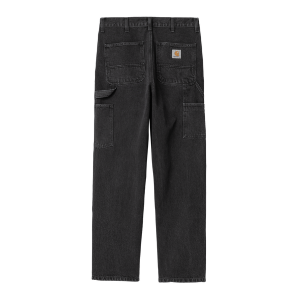 Double Knee Pant Black stone washed