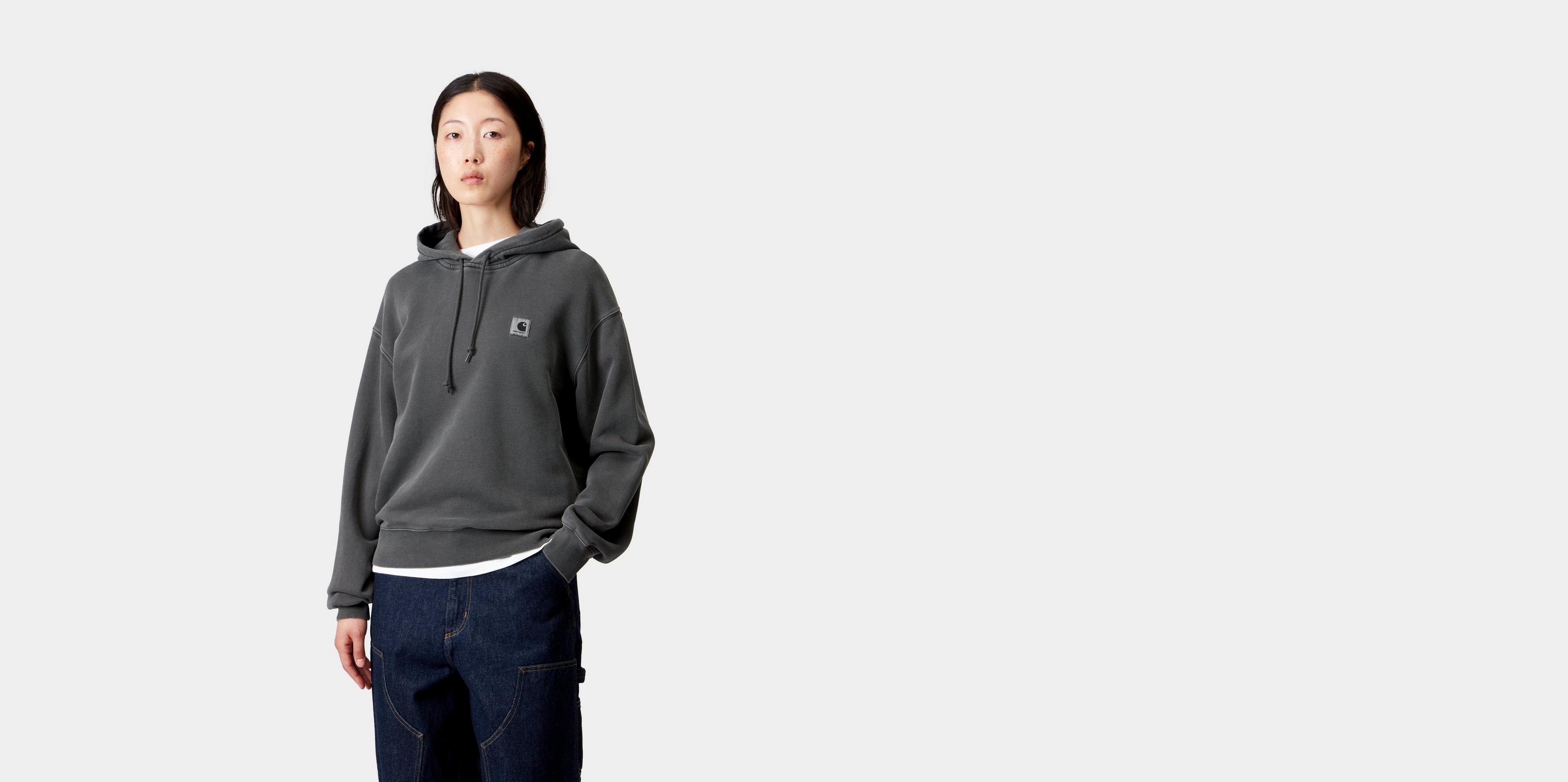 【Carhartt】 HOODED NELSON SWEATSHIRT R6148 Carhartt WIP W' Hooded Nelson Sweatshirt, Black | Official