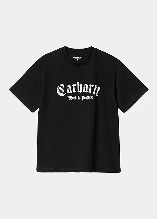 Carhartt WIP Women’s Short Sleeve Onyx Script T-Shirt in Schwarz