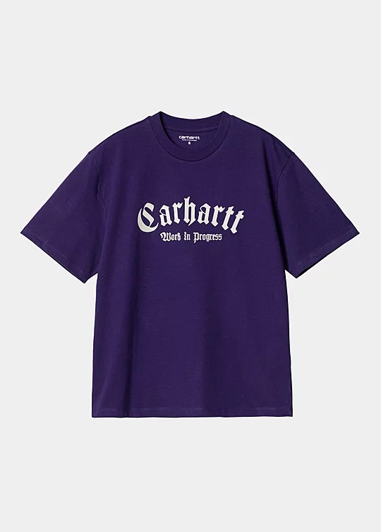 Carhartt WIP Women’s Short Sleeve Onyx Script T-Shirt in Purple
