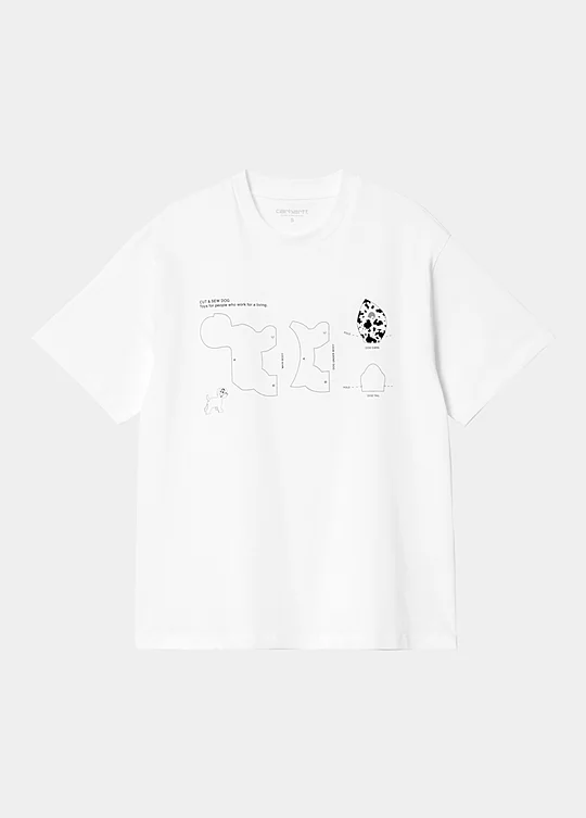 Carhartt WIP Women’s Short Sleeve Cut & Sewn Dog T-Shirt in Bianco
