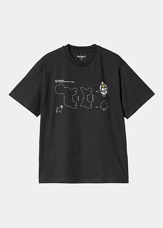 Carhartt WIP Women’s Short Sleeve Cut & Sewn Dog T-Shirt in Schwarz