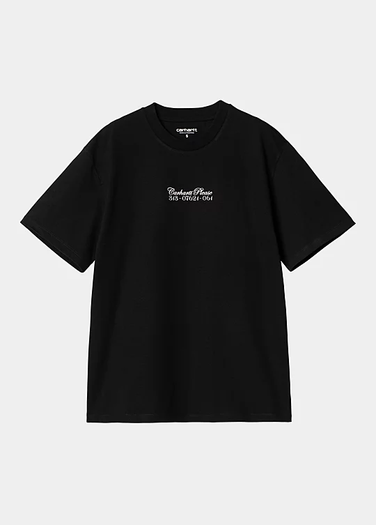 Carhartt WIP Women’s Short Sleeve Carhartt Please T-Shirt en Negro
