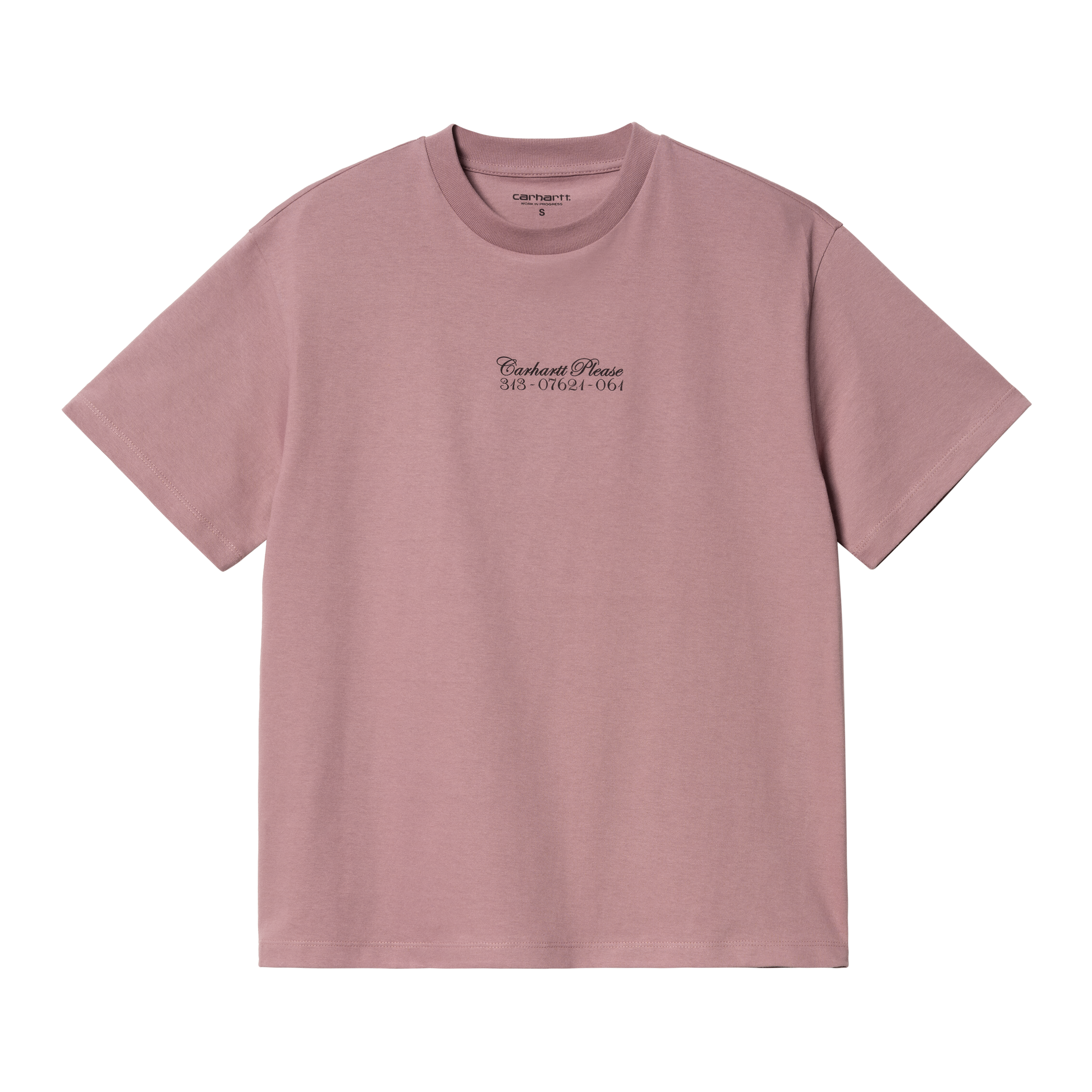 Carhartt WIP Women’s Short Sleeve Carhartt Please T-Shirt in Rosa