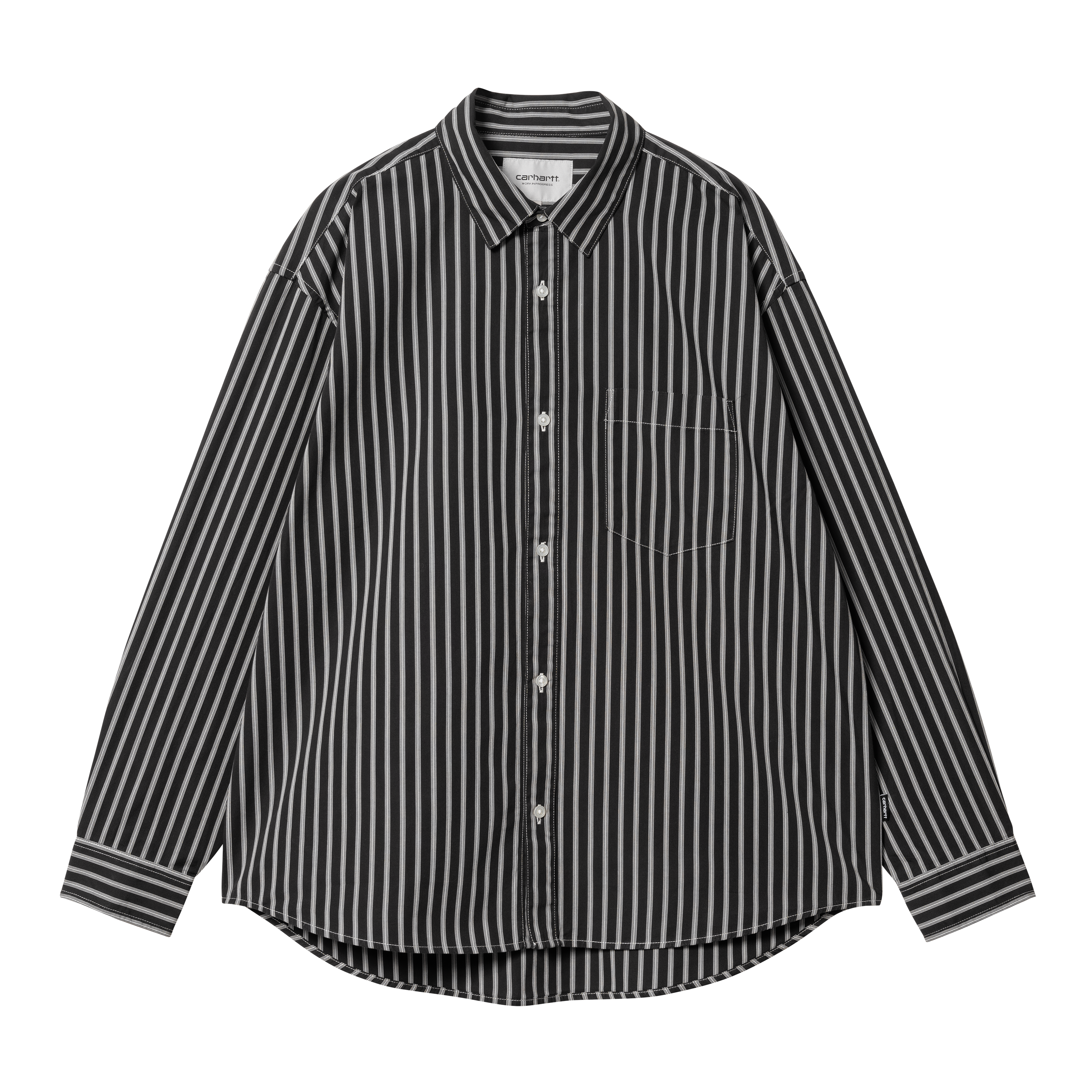 Carhartt WIP Long Sleeve Ligety Shirt in Nero