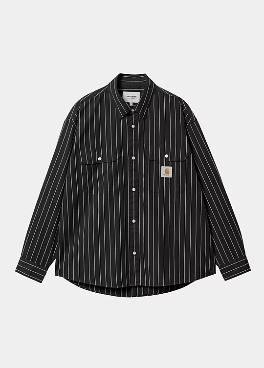 Carhartt WIP Long Sleeve Orlean Shirt in Nero