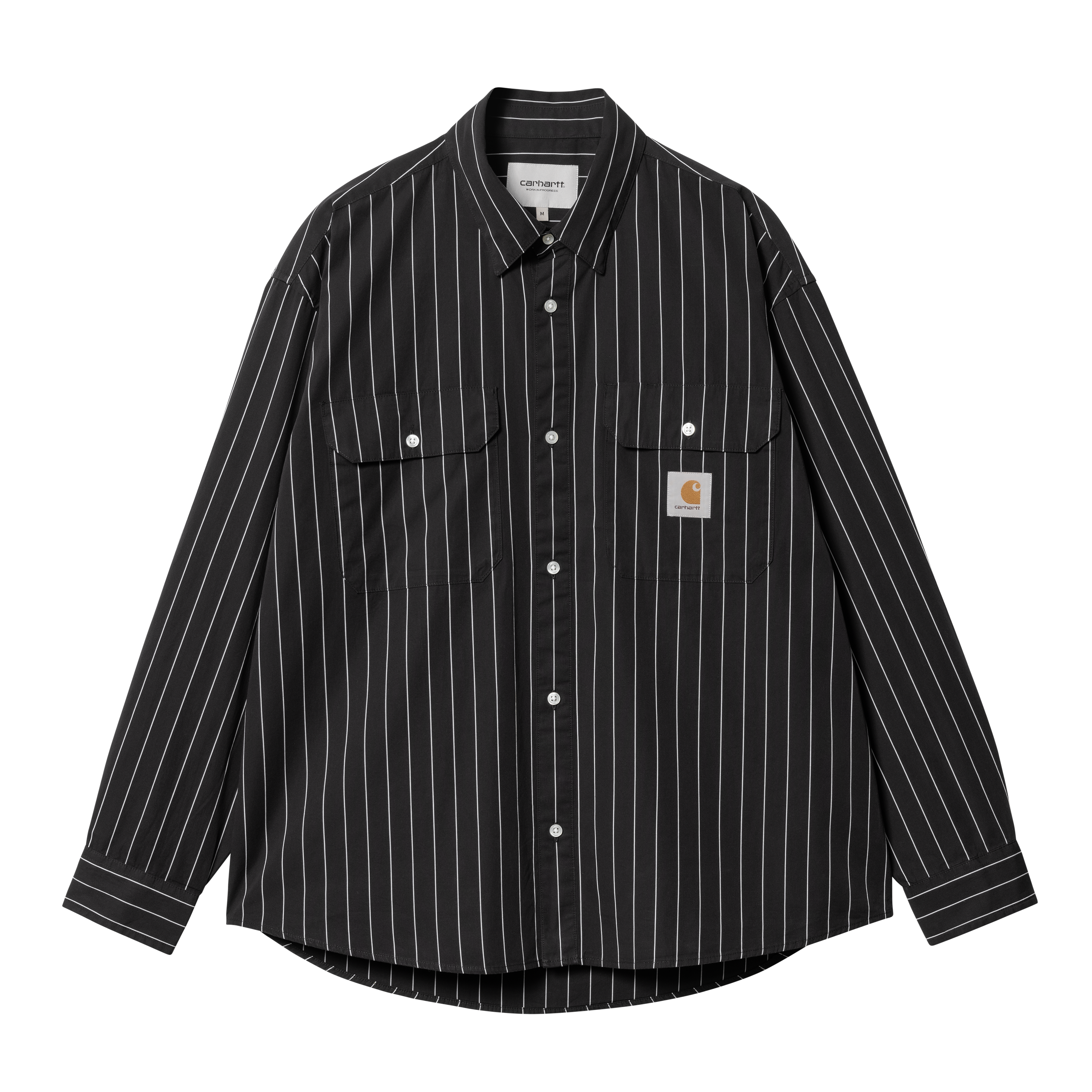 Carhartt WIP Long Sleeve Orlean Shirt in Nero