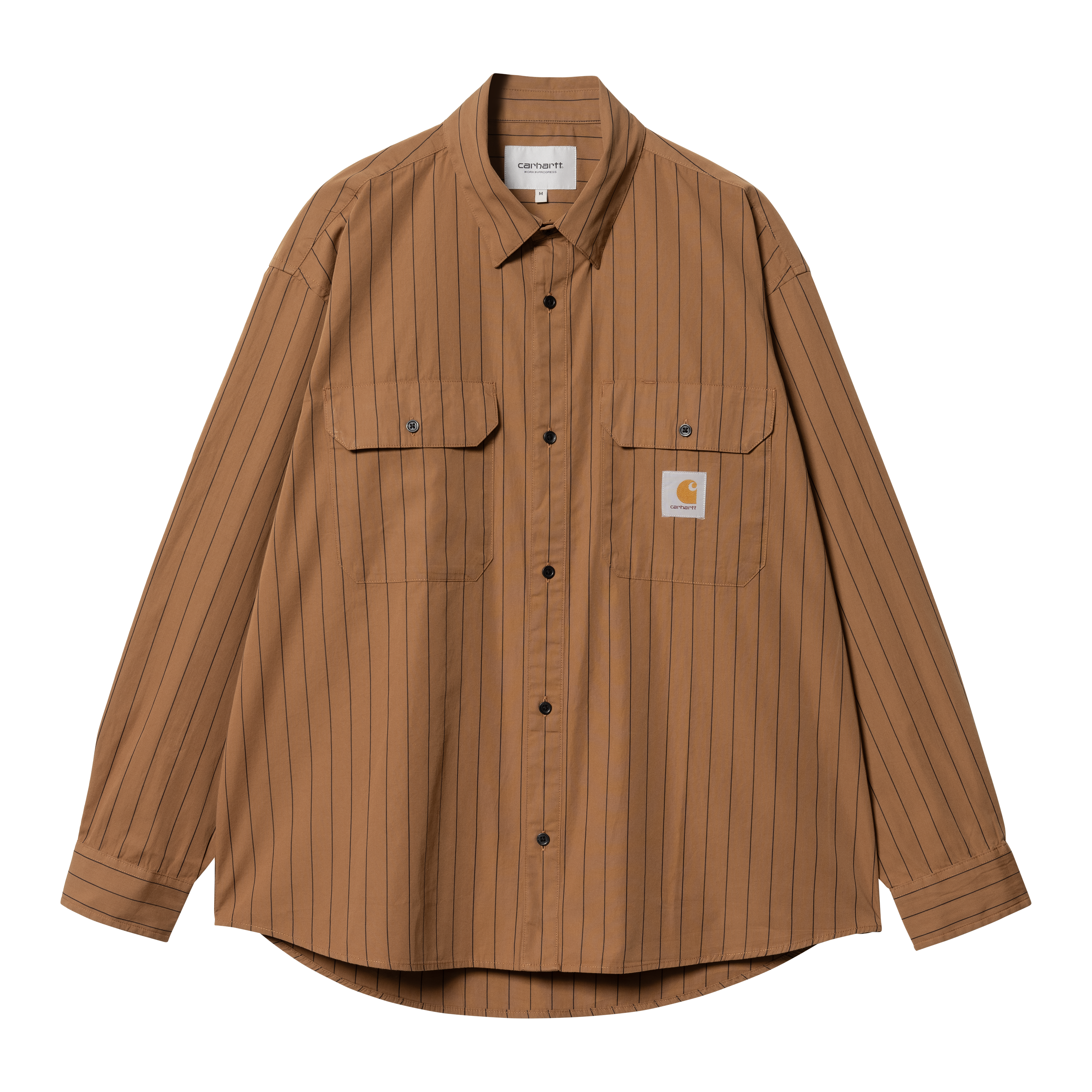 Carhartt WIP Long Sleeve Orlean Shirt in Brown