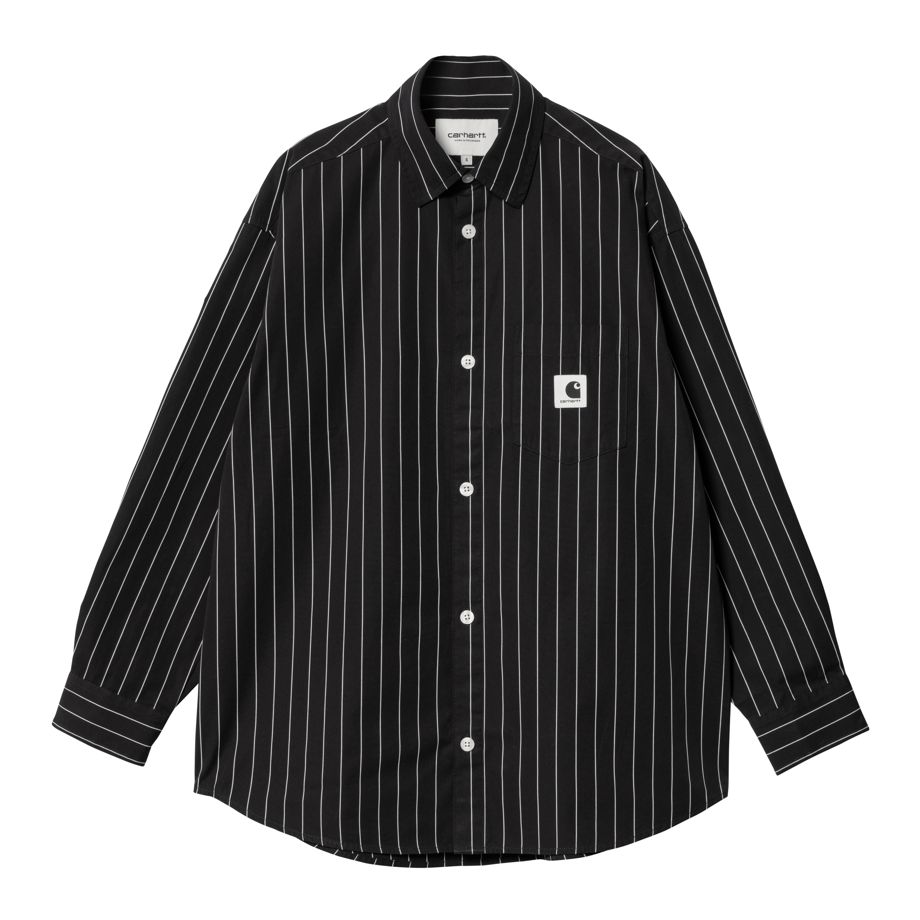 Carhartt WIP Women’s Long Sleeve Orlean Shirt in Schwarz
