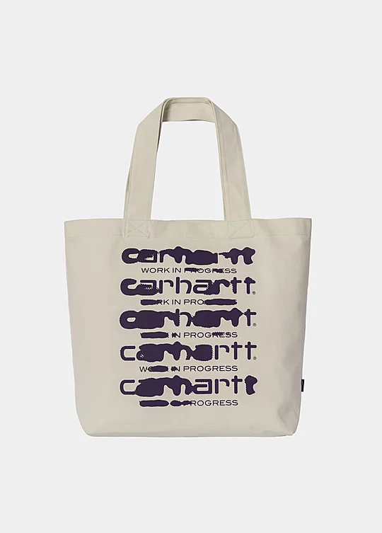 Carhartt WIP Canvas Graphic Tote Large Blanc