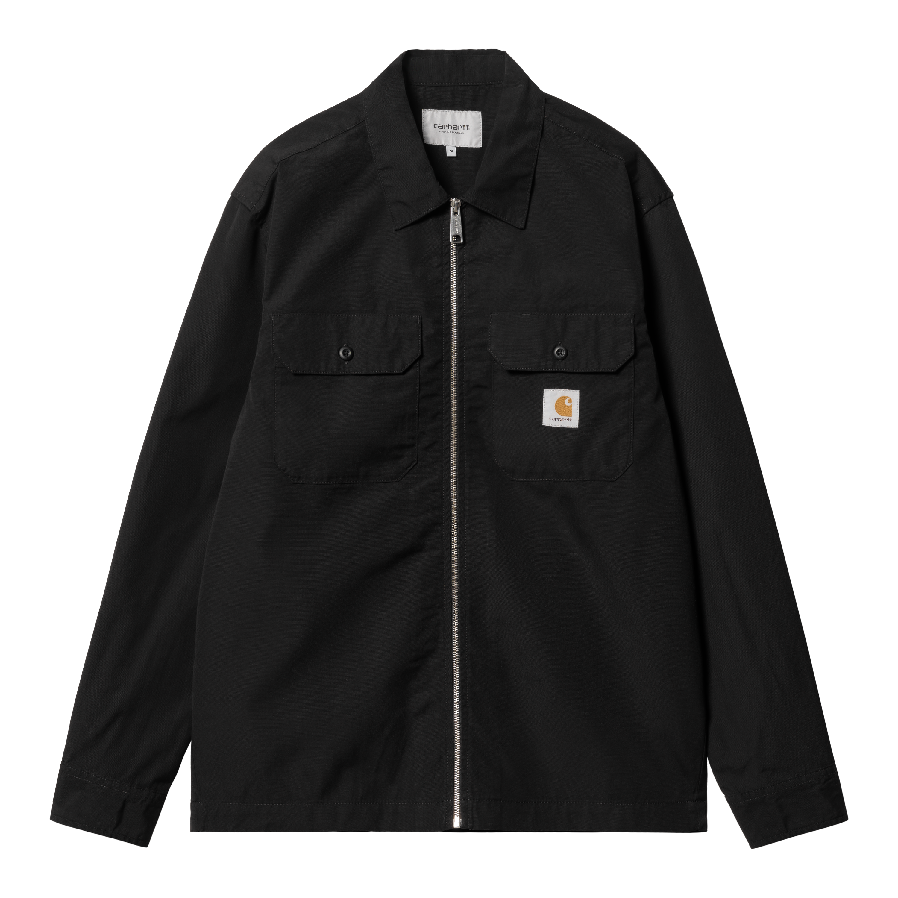 Carhartt WIP Long Sleeve Craft Zip Shirt in Schwarz