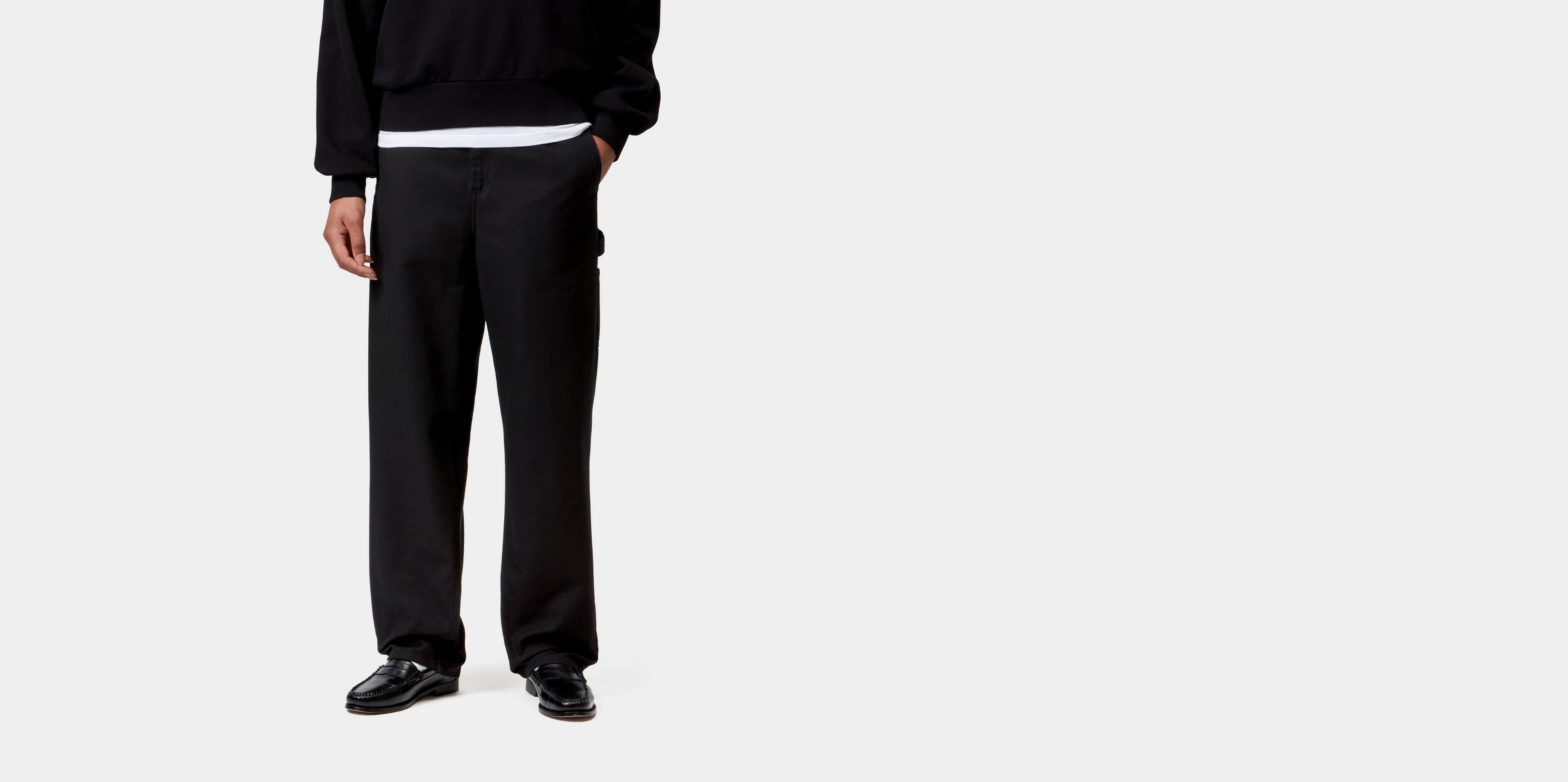 Work straight pants w/pierce（BLACK） M Carhartt WIP - W' Pierce Pant Straight - Black Rinsed