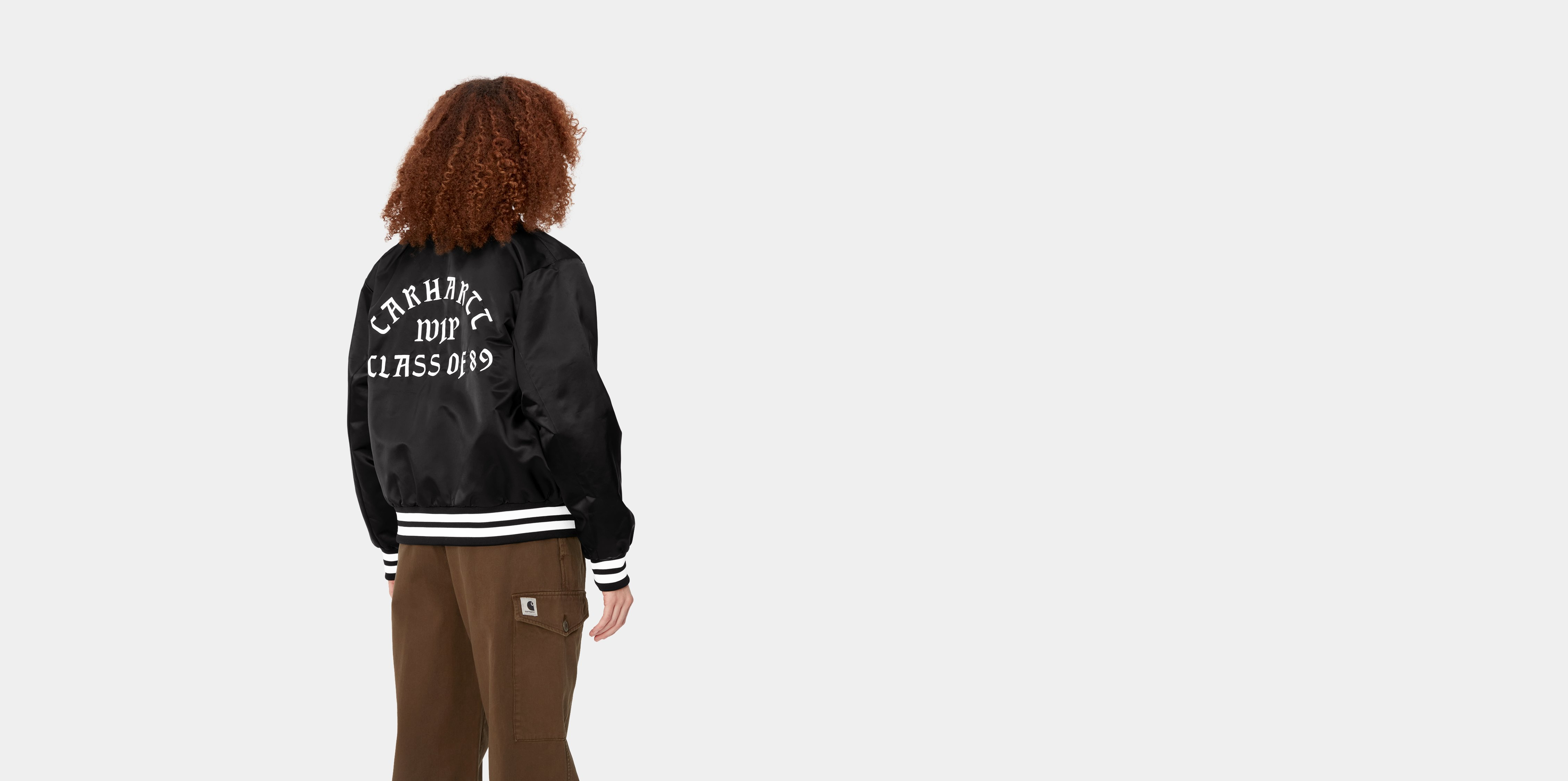 Carhartt WIP W' Class of 89 Bomber Jacket, Black / White | Official ...