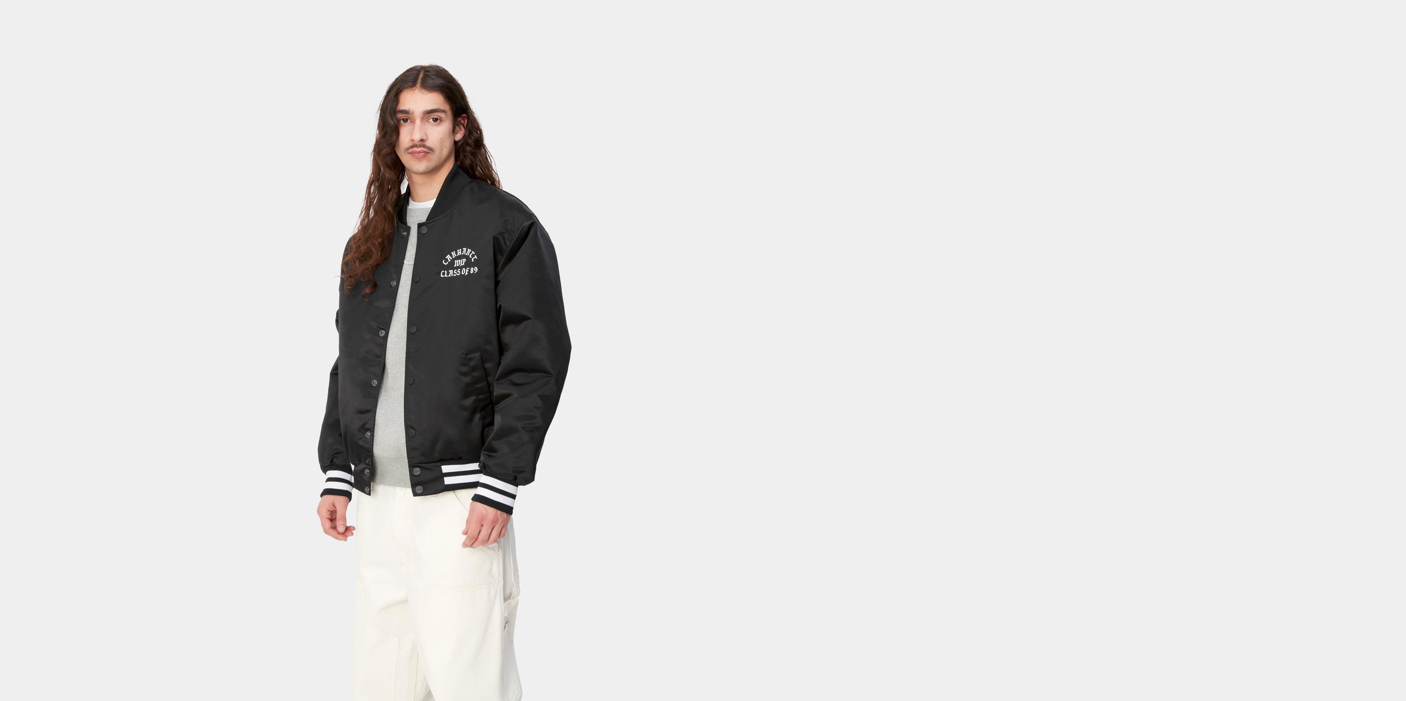 Carhartt WIP Class of 89 Bomber Jacket, Black / White | Official Online ...