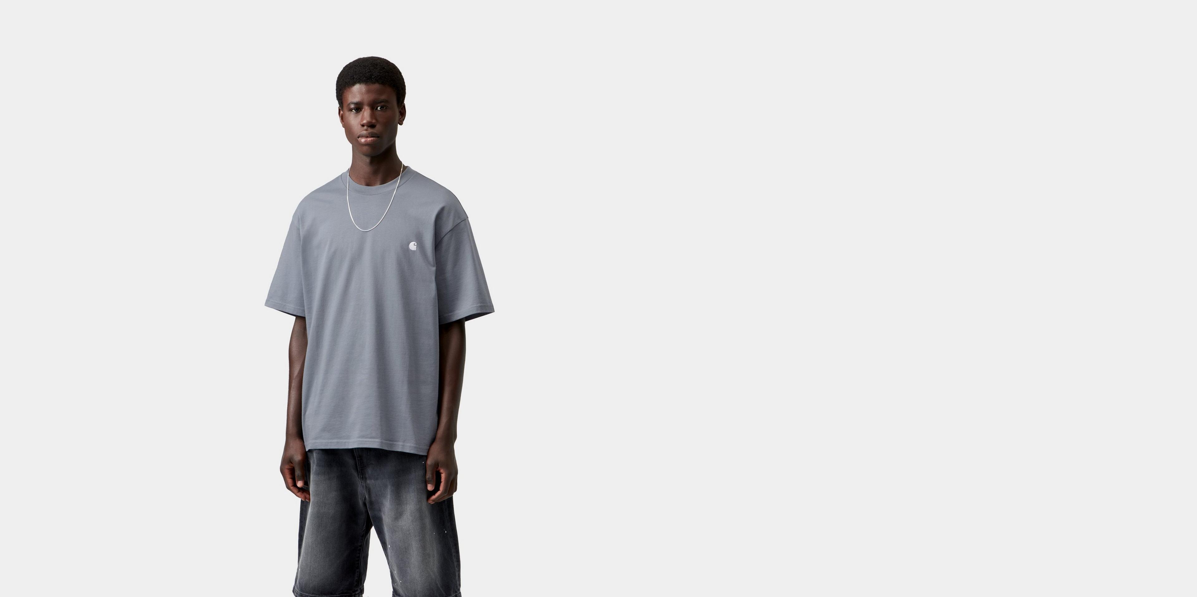 Carhartt WIP S/S Madison T-Shirt, Shady Blue / White | Official