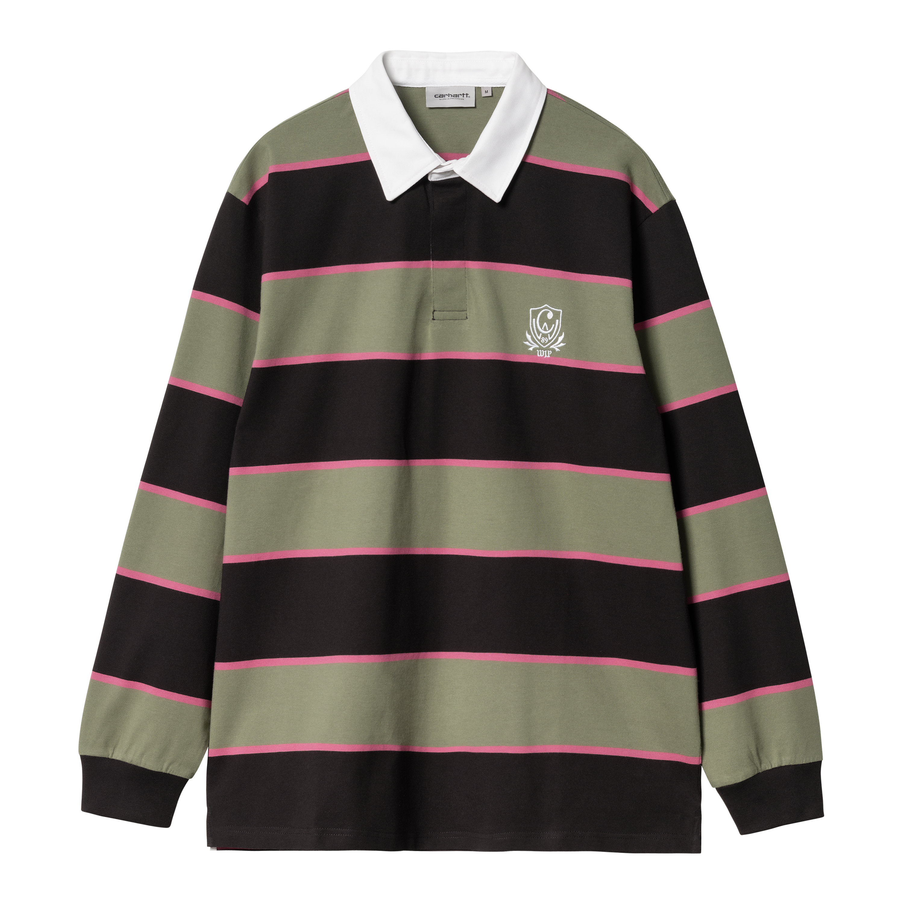 Carhartt WIP Long Sleeve Wilt Rugby Shirt in Verde