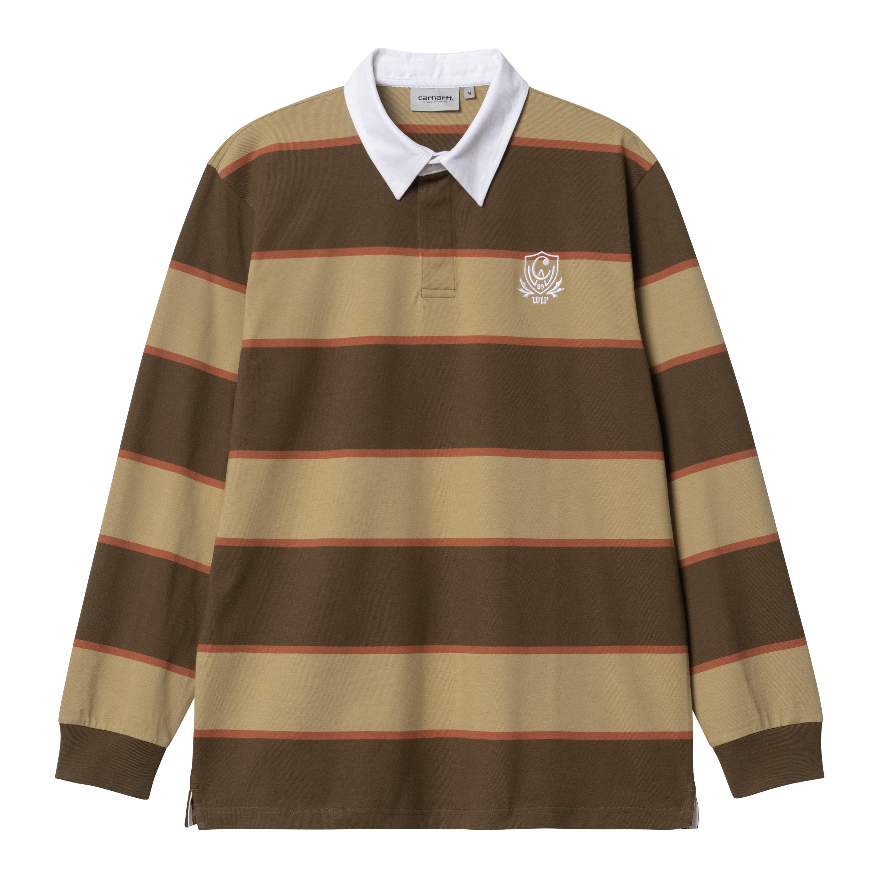 Carhartt WIP Long Sleeve Wilt Rugby Shirt in Brown