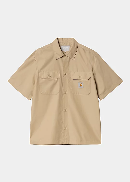 Carhartt WIP Short Sleeve Craft Shirt in Beige