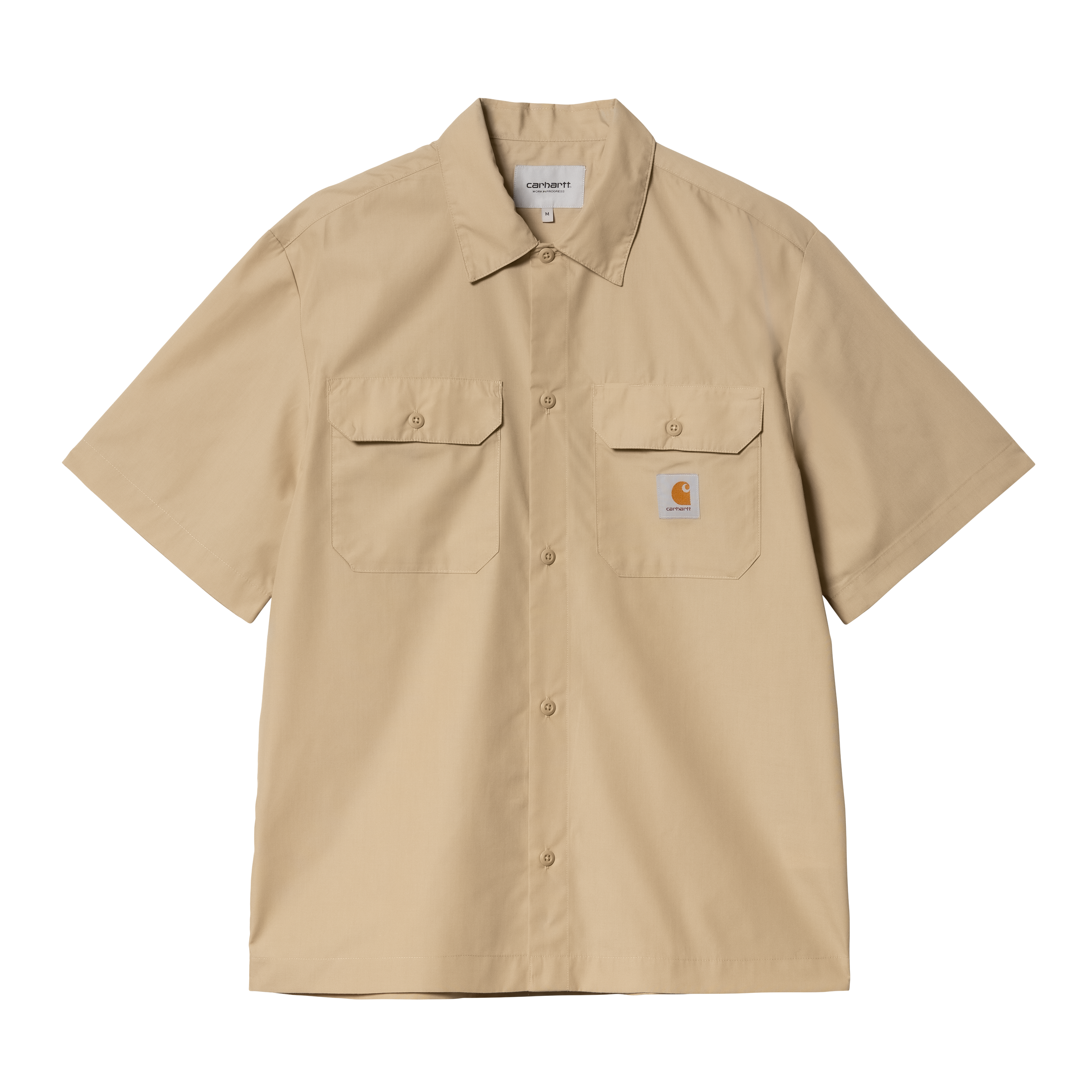 Carhartt WIP Short Sleeve Craft Shirt in Beige