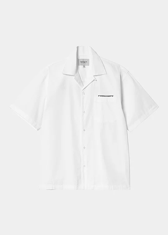 Carhartt WIP Short Sleeve Link Script Shirt Blanc