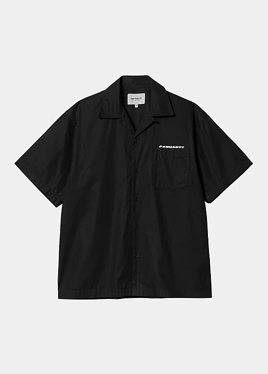 Carhartt WIP Short Sleeve Link Script Shirt in Black
