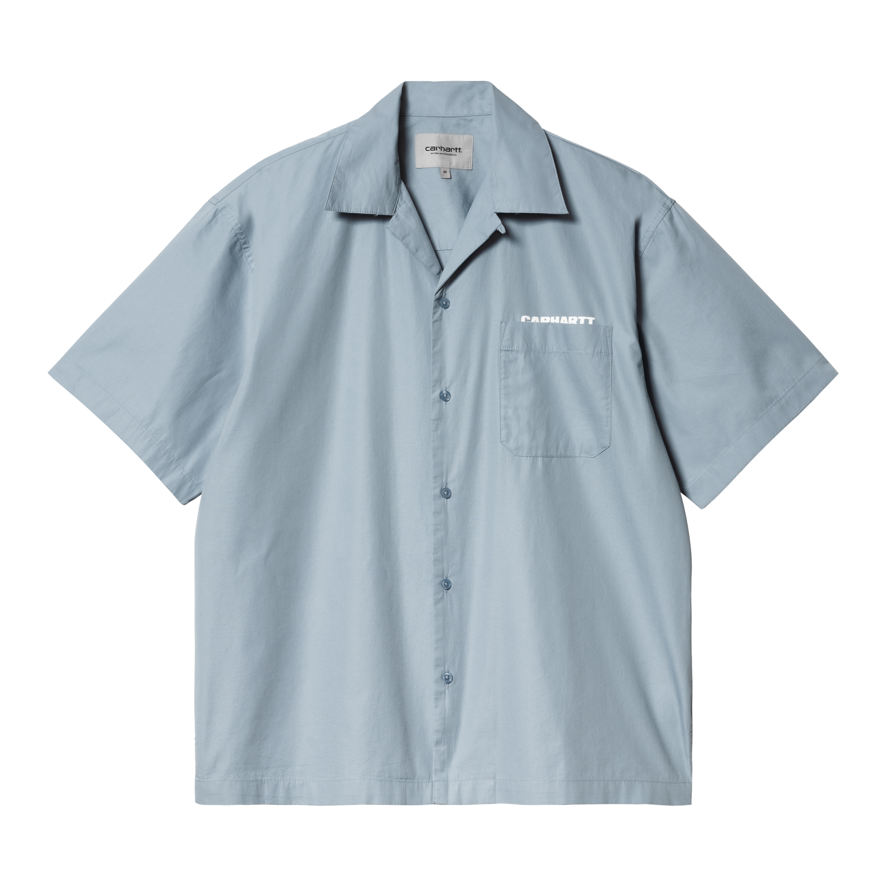 Carhartt WIP Short Sleeve Link Script Shirt in Blue