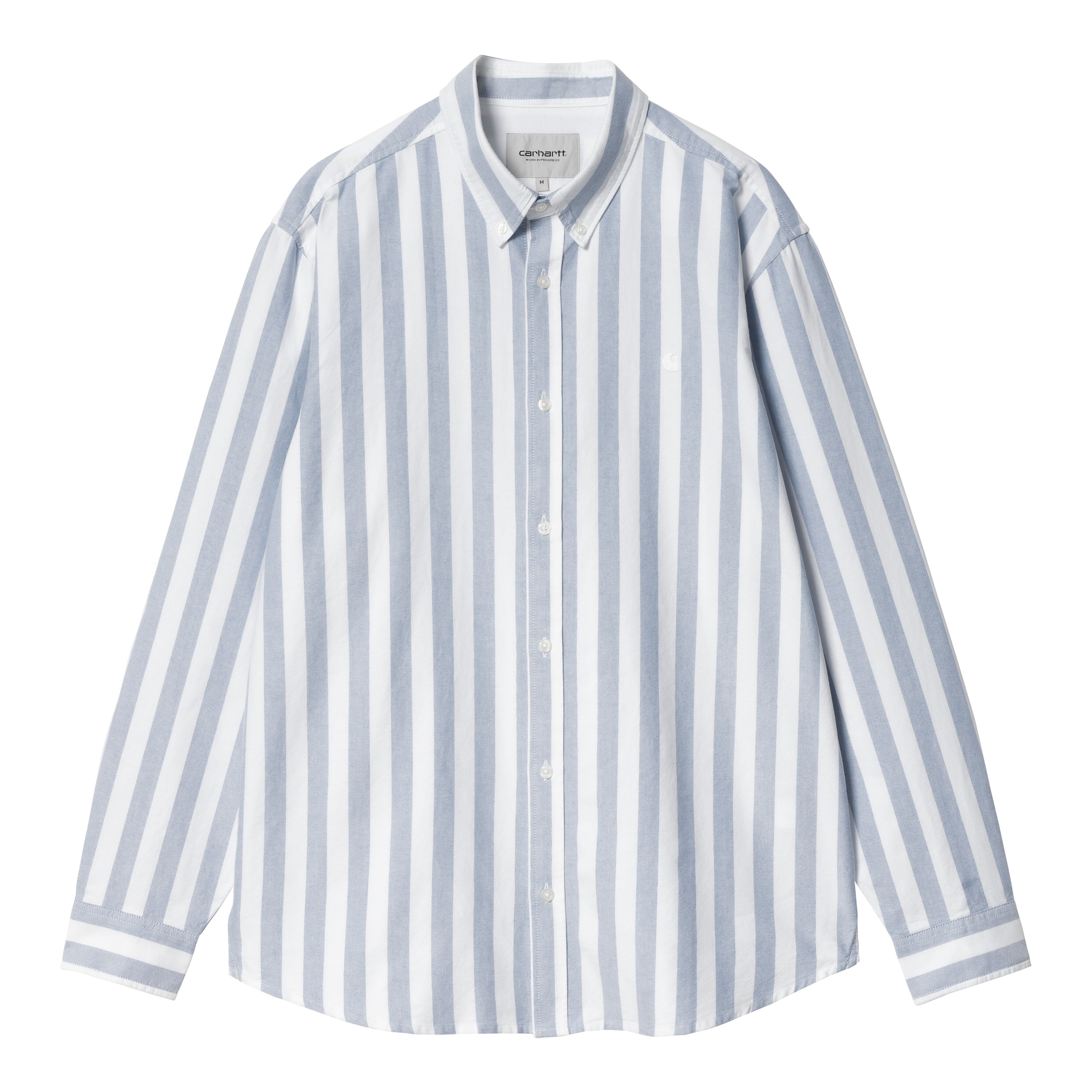 Carhartt WIP L/S Dillion Shirt, Dillion Stripe, Bleach / White ...