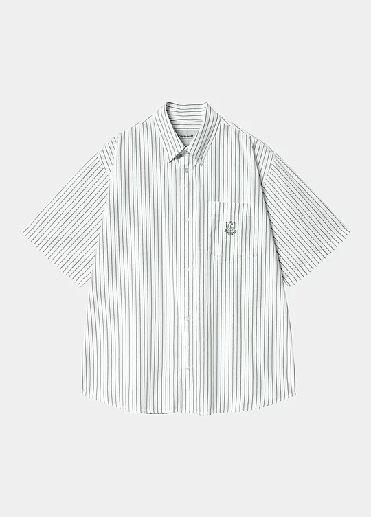 Carhartt WIP Short Sleeve Linus Shirt in Verde