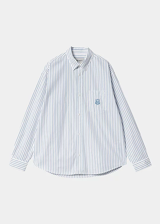 Carhartt WIP Long Sleeve Linus Shirt in White